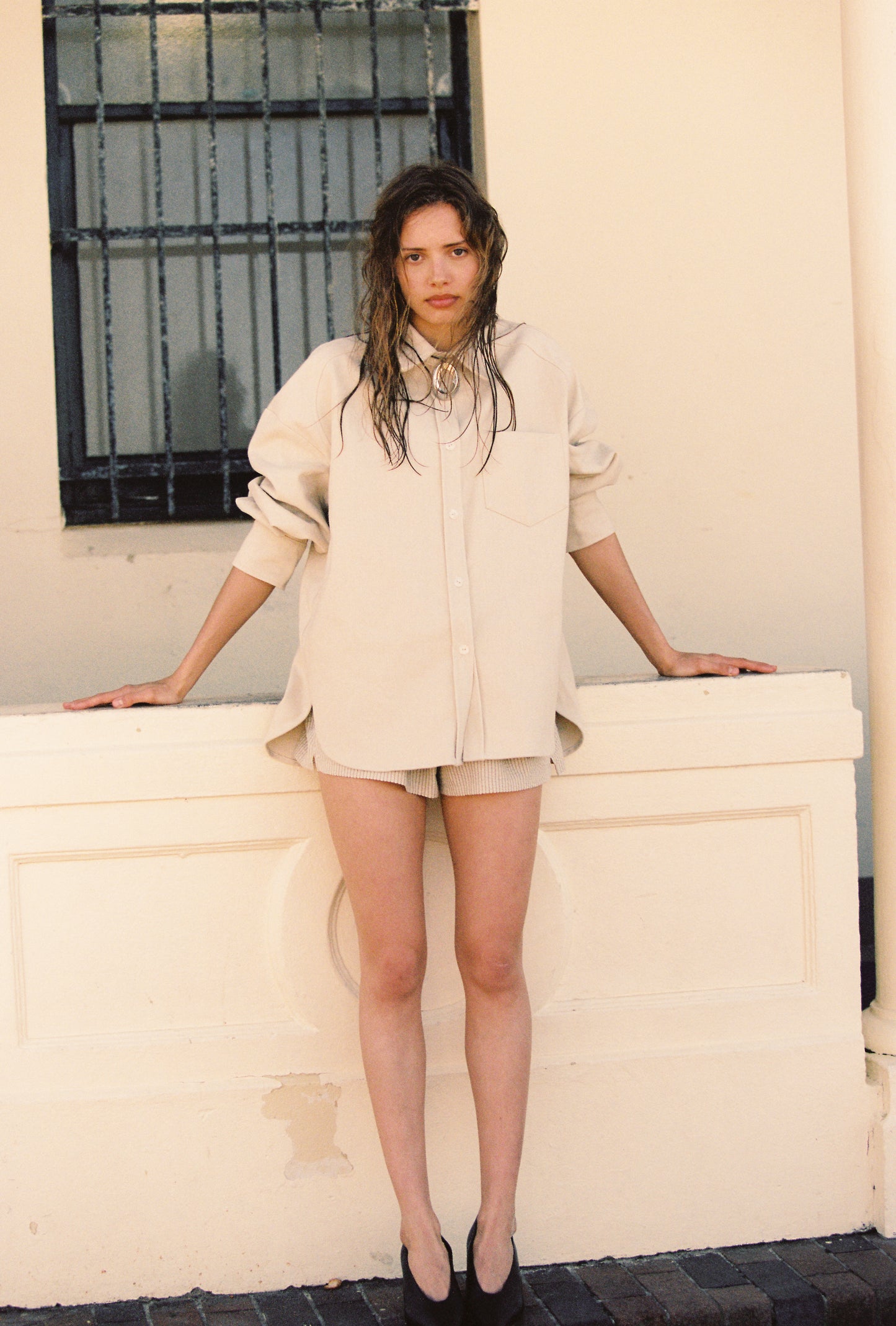 BILLIE CANVAS SHIRT - ECRU