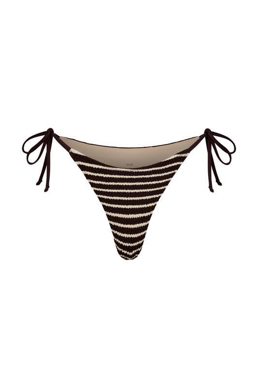 KOA TIE BOTTOM - COCAO STRIPE