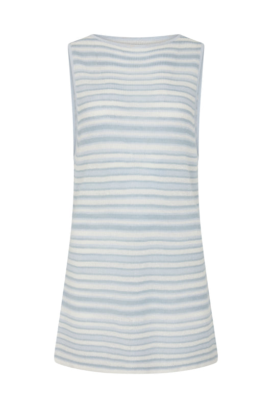 NALU MINI DRESS - AZURE STRIPE