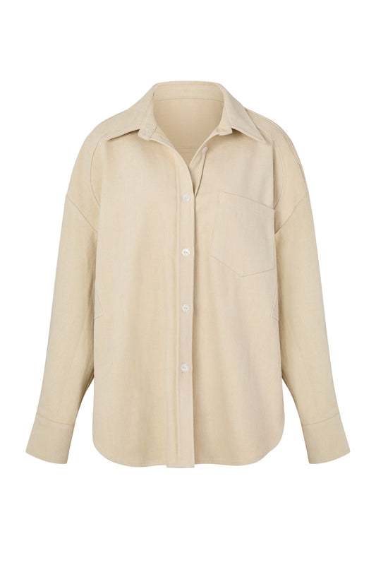 BILLIE CANVAS SHIRT - ECRU