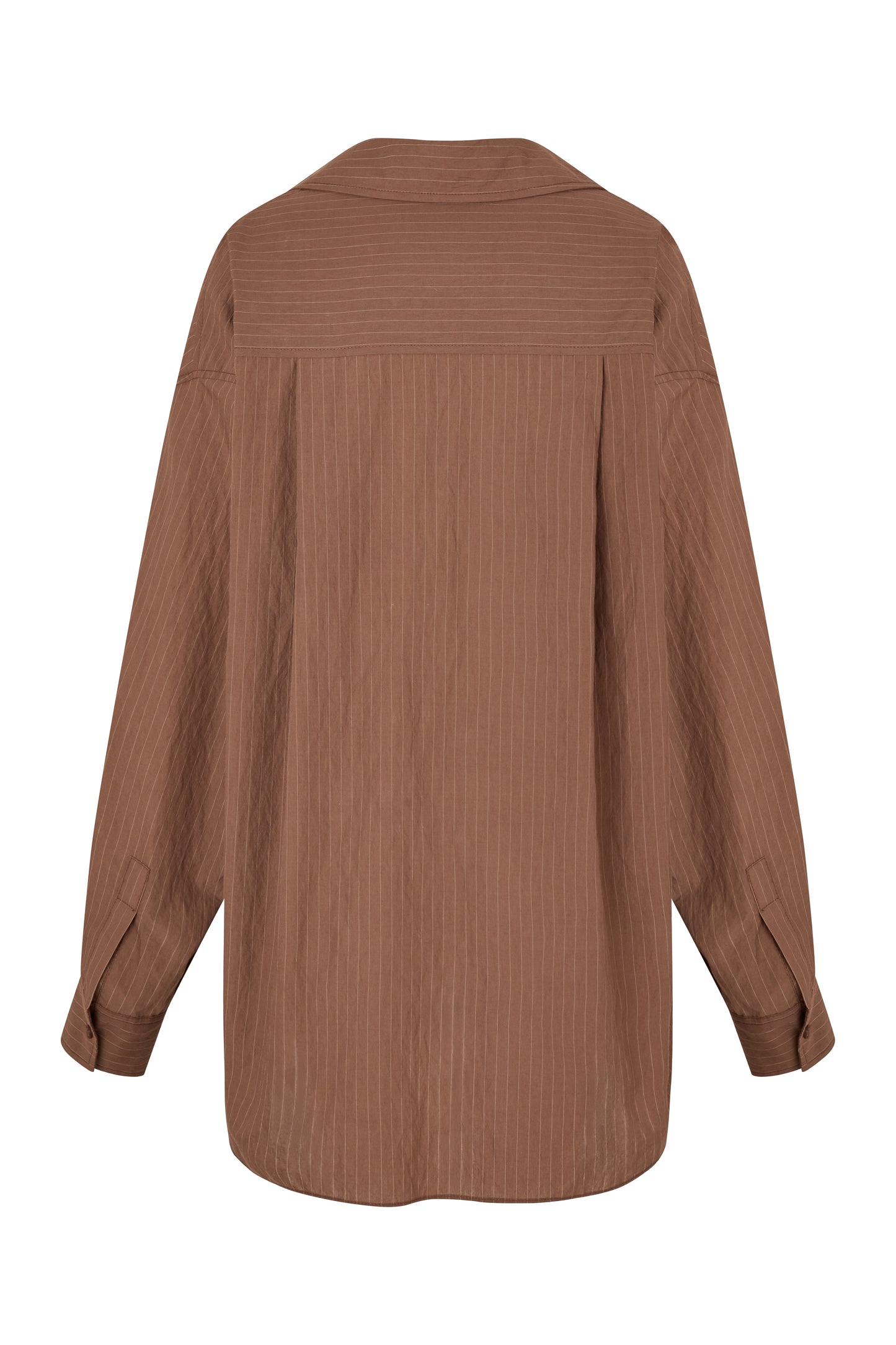 REMI SHIRT - MOCHA PINSTRIPE