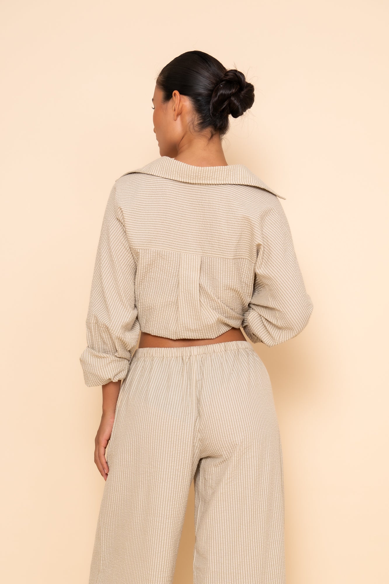 SIDNEY PANT - CARAMEL STRIPE