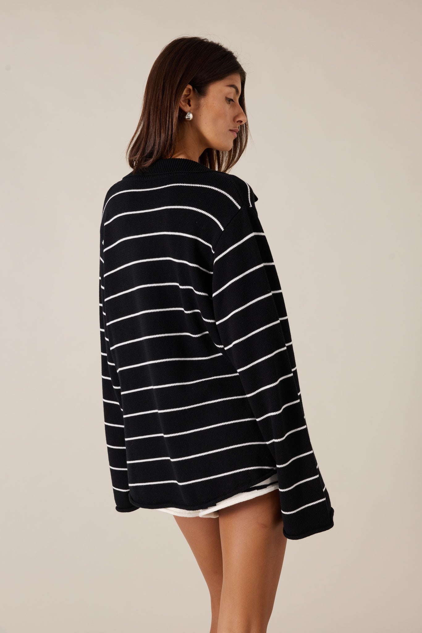 CORDELIA SHORT - SABLE STRIPE