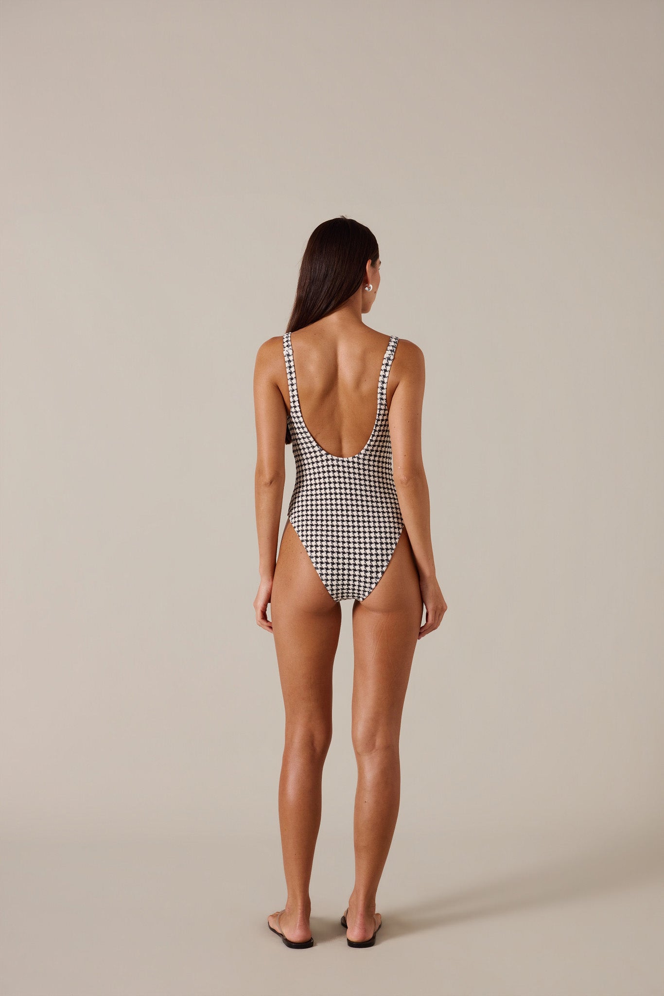 HALLIE ONE PIECE - HOUNDSTOOTH