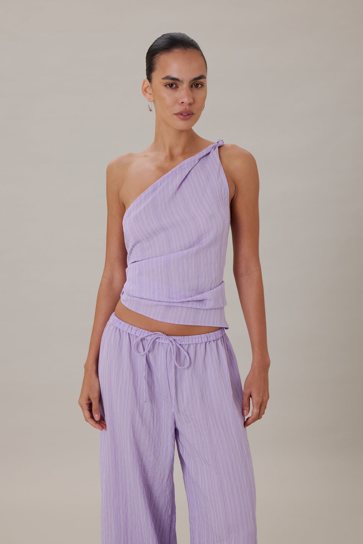 ORTA TOP - LILAC STRIPE
