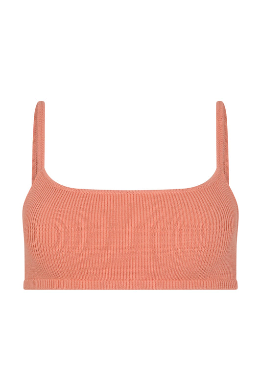 SOL KNIT CROP - PEACH