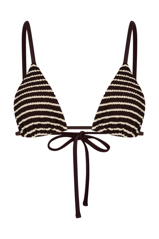 KOA TRIANGLE TOP - COCAO STRIPE