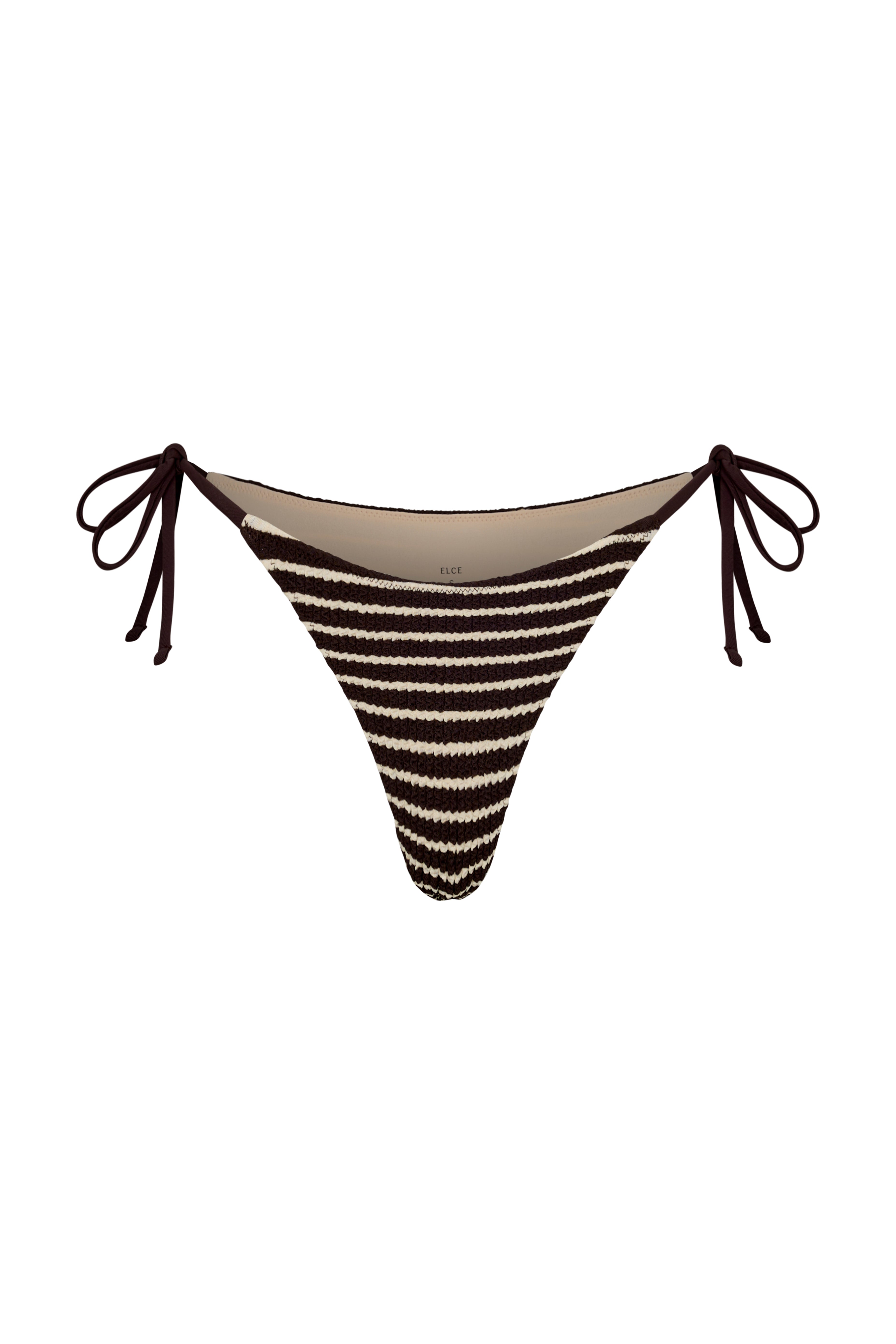 KOA TIE BOTTOM - COCAO STRIPE