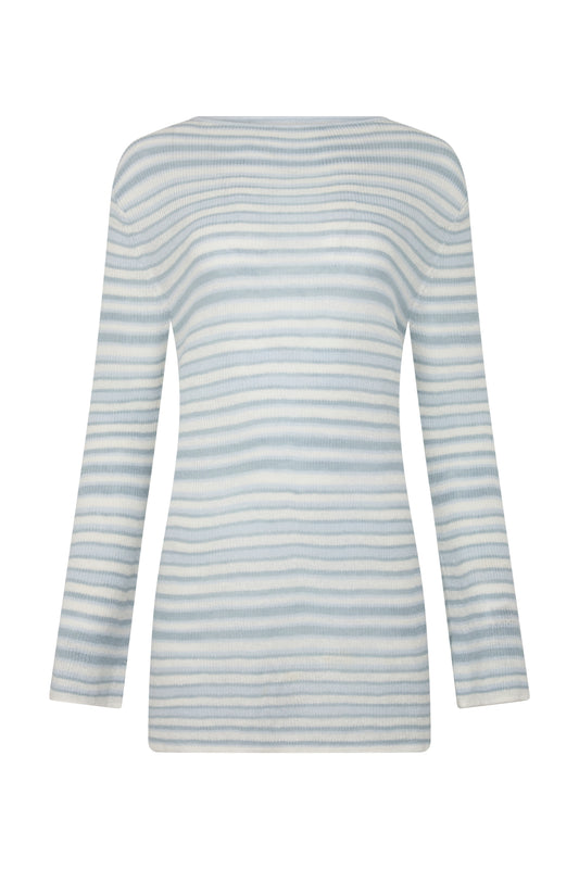 AURA MINI DRESS - AZURE STRIPE