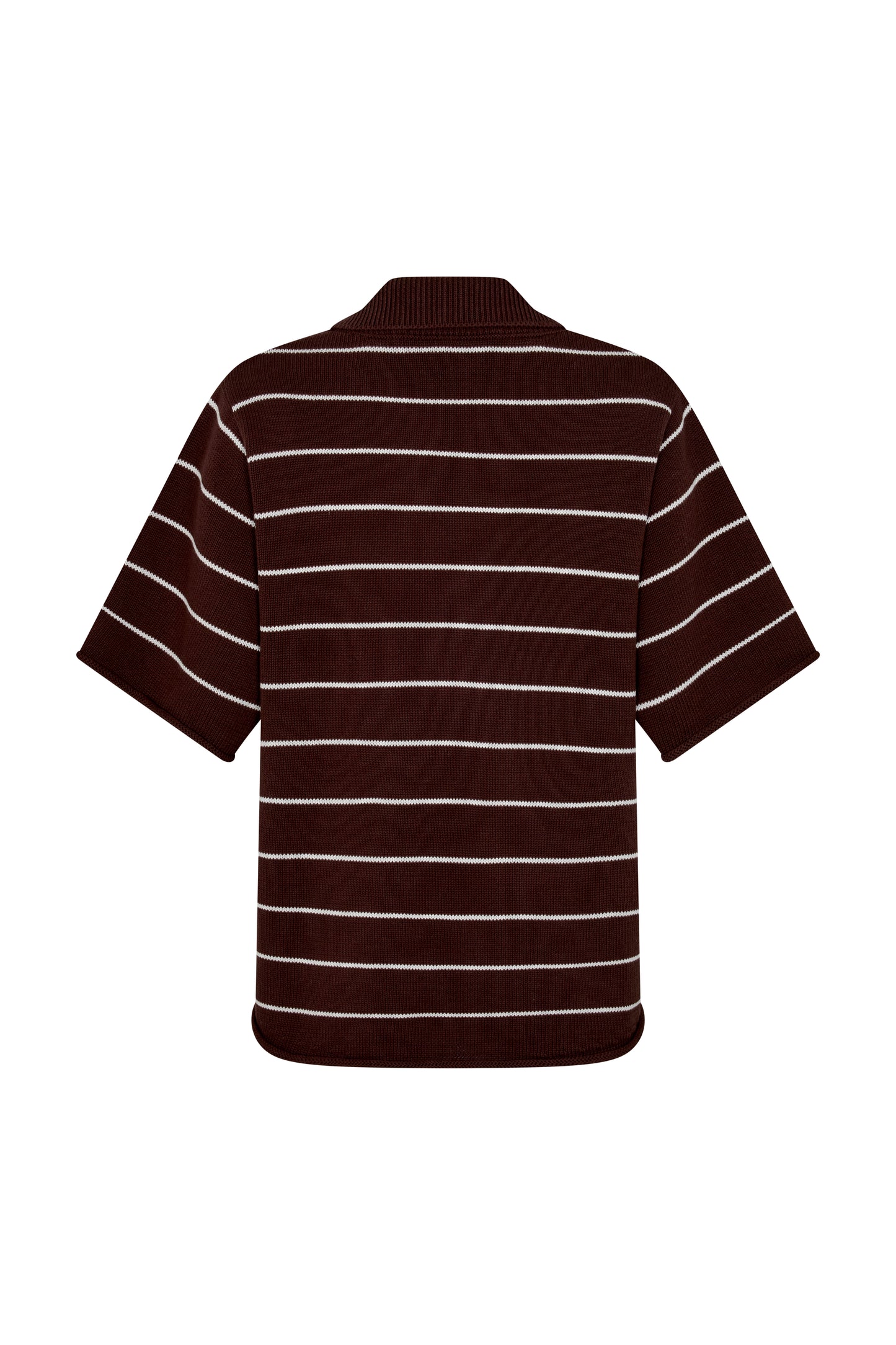 MANON POLO - PECAN/WHITE STRIPE