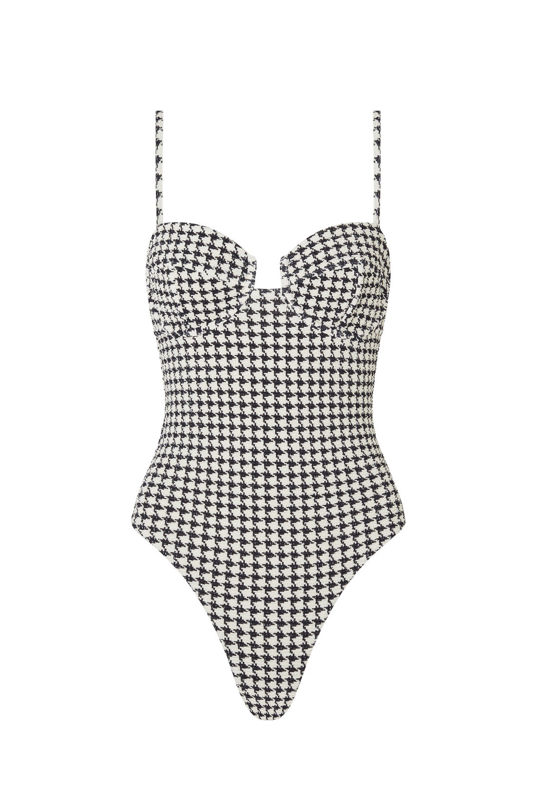 ESCAPE UNDERWIRE ONE PIECE - HOUNDSTOOTH