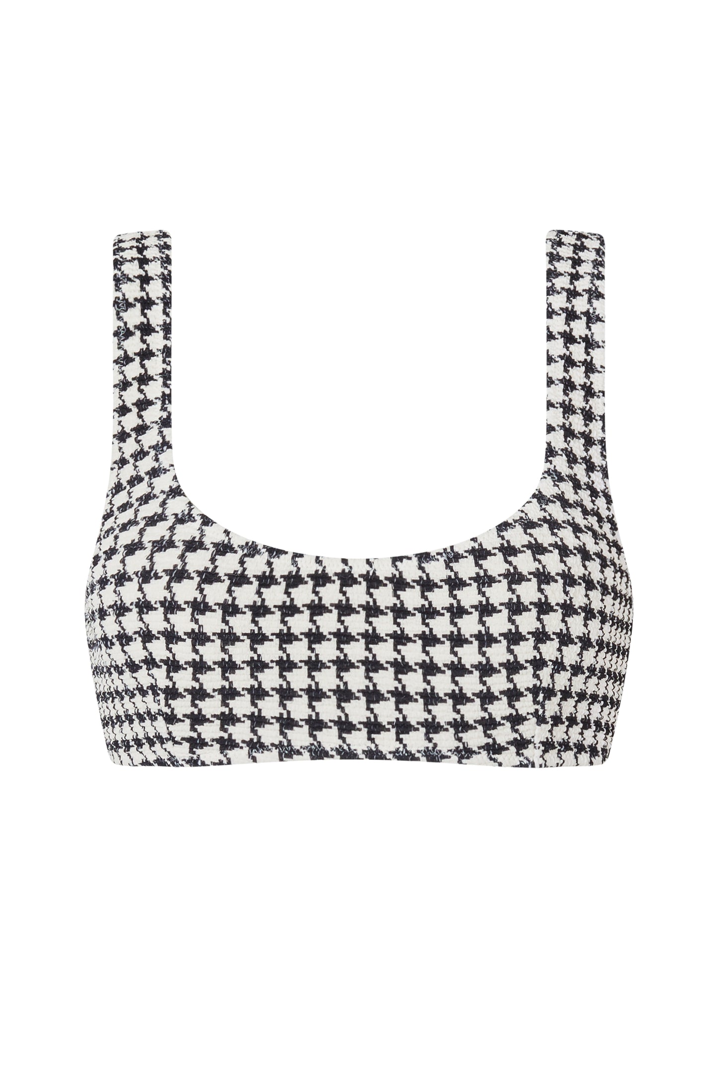 ESCAPE BRALETTE TOP - HOUNDSTOOTH