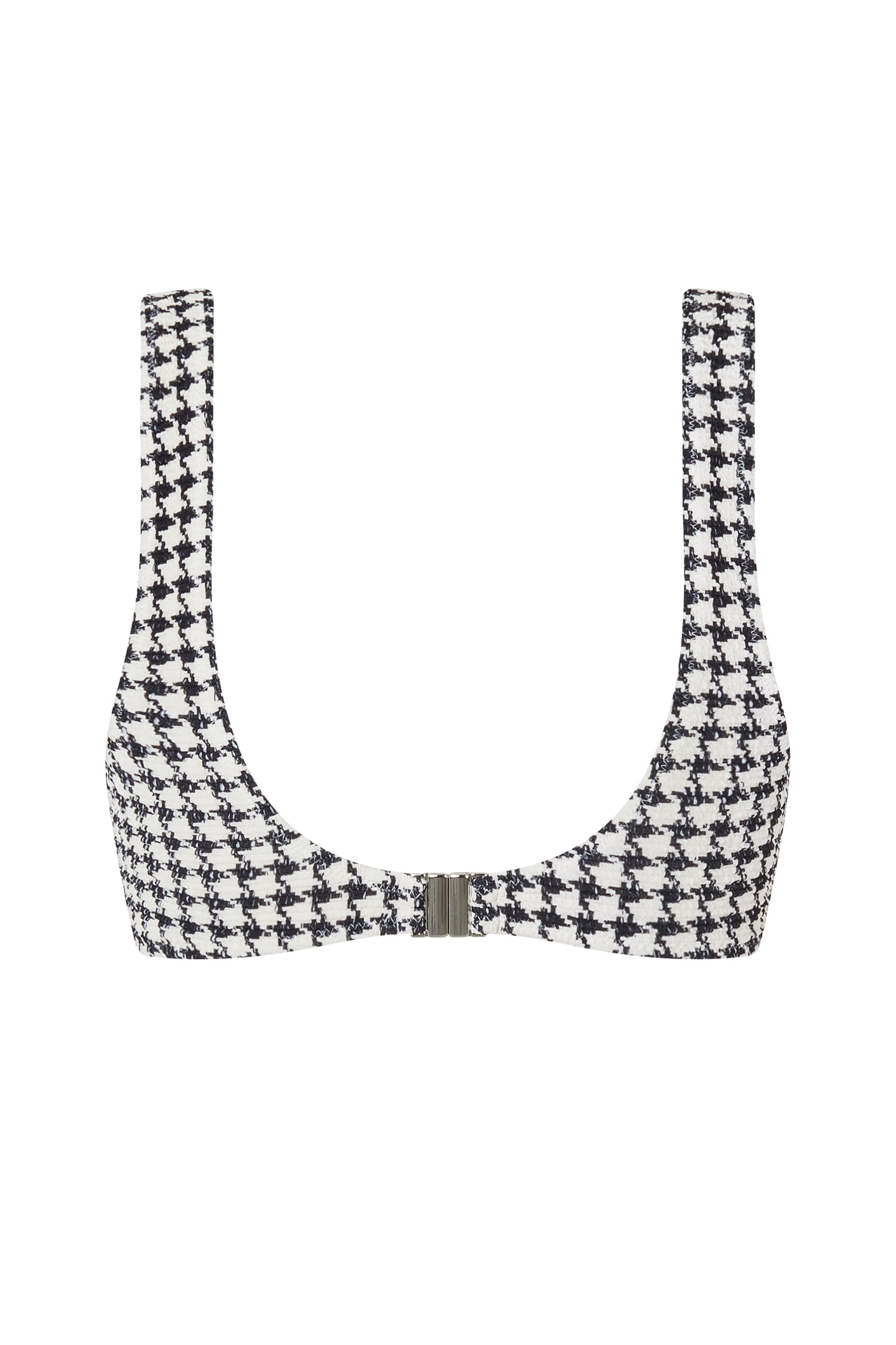 ESCAPE BRALETTE TOP - HOUNDSTOOTH