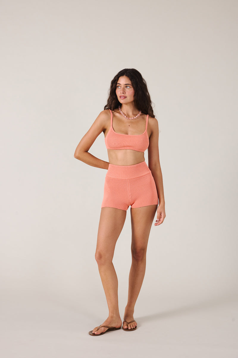 ESSENTIAL KNIT SHORT - PEACH