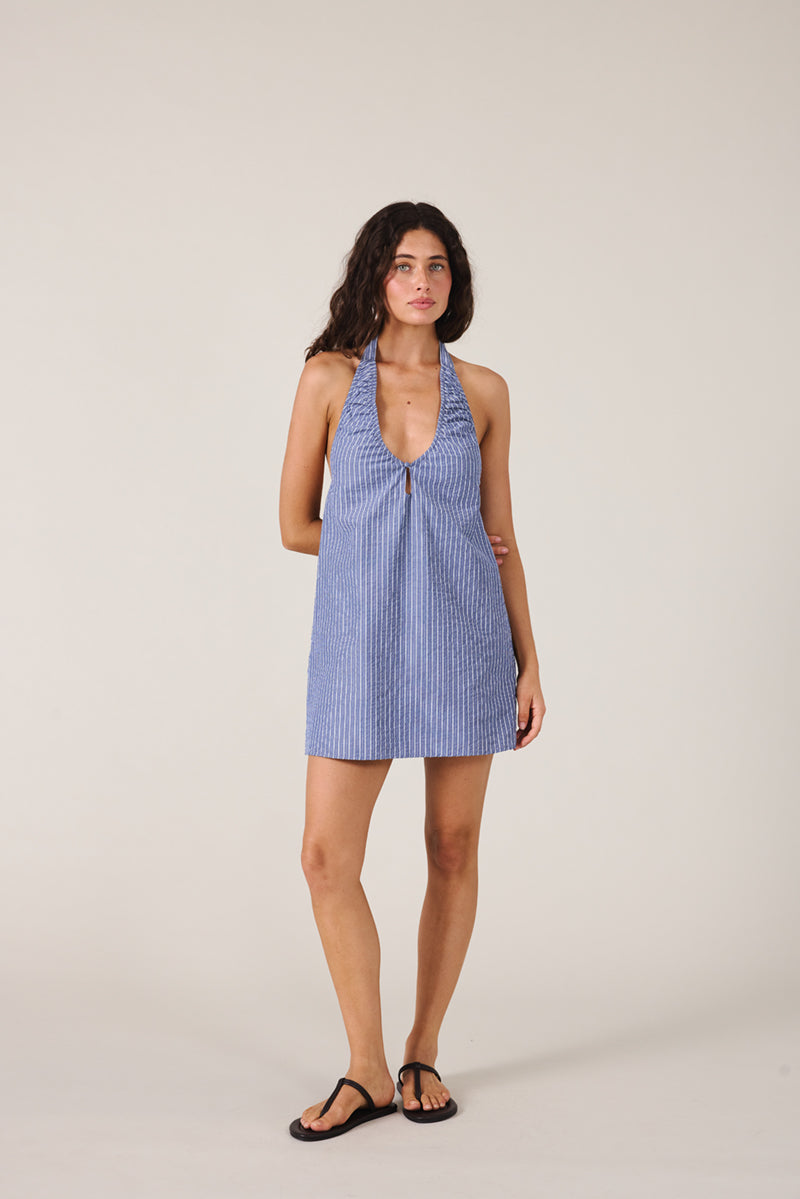 SIDNEY HALTER DRESS - OCEANIA