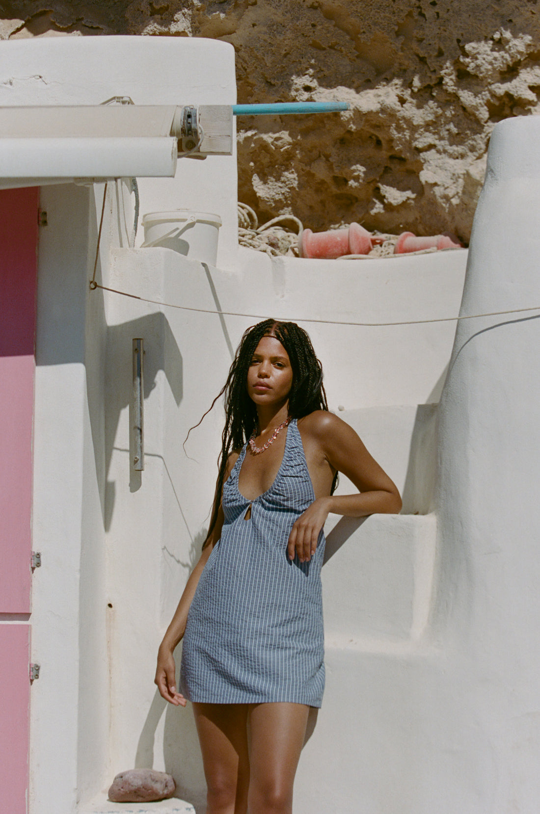 SIDNEY HALTER DRESS - OCEANIA