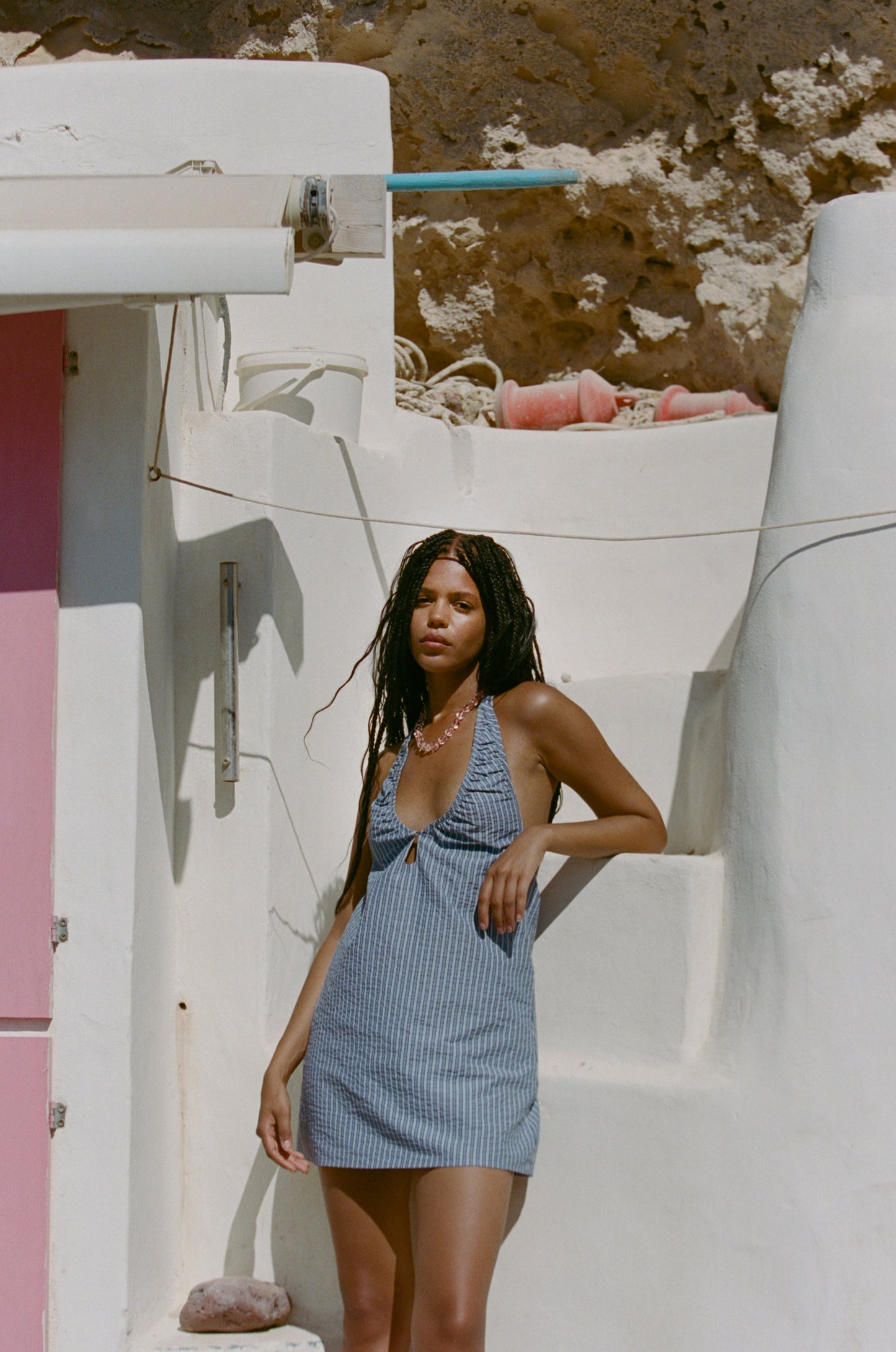 SIDNEY HALTER DRESS - OCEANIA