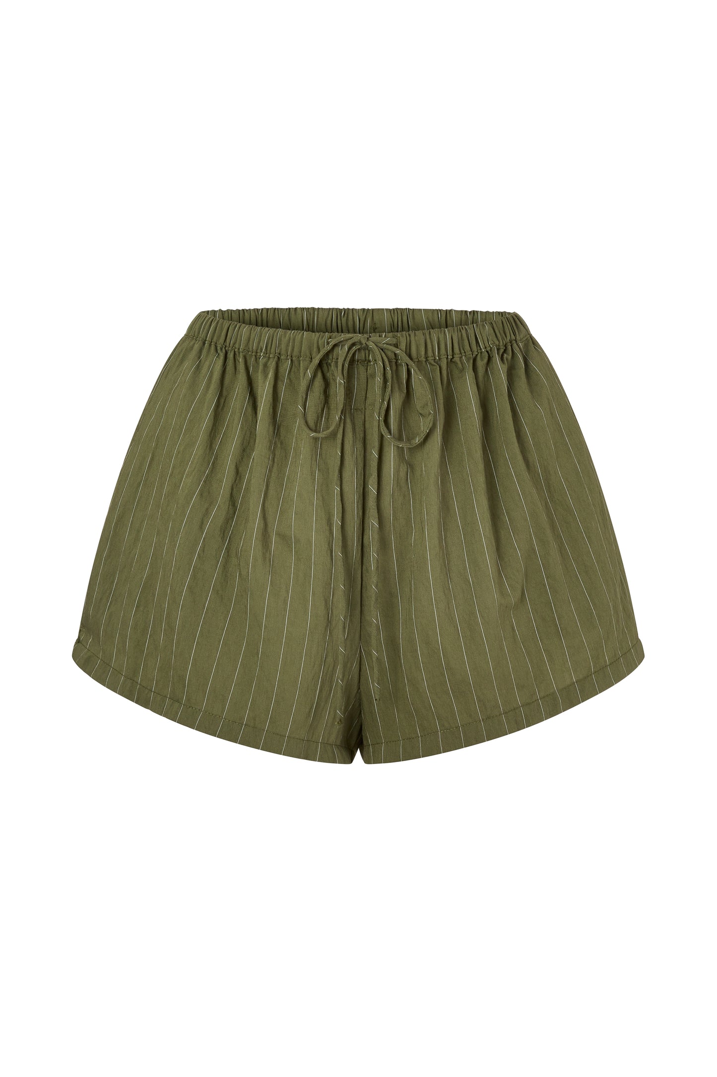 AMELIE SHORT - KHAKI STRIPE