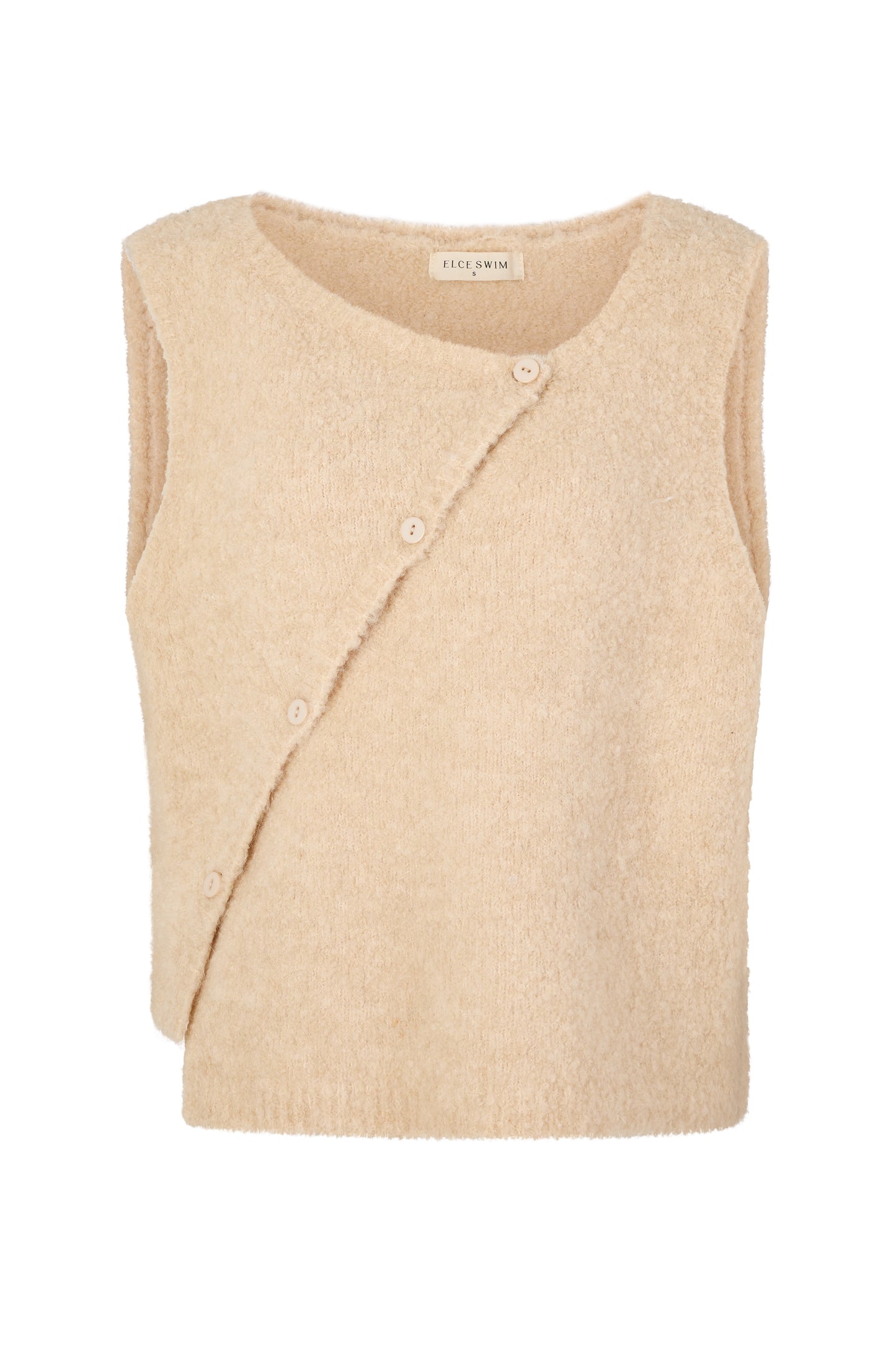 DREW BOUCLE VEST - OAT MARLE