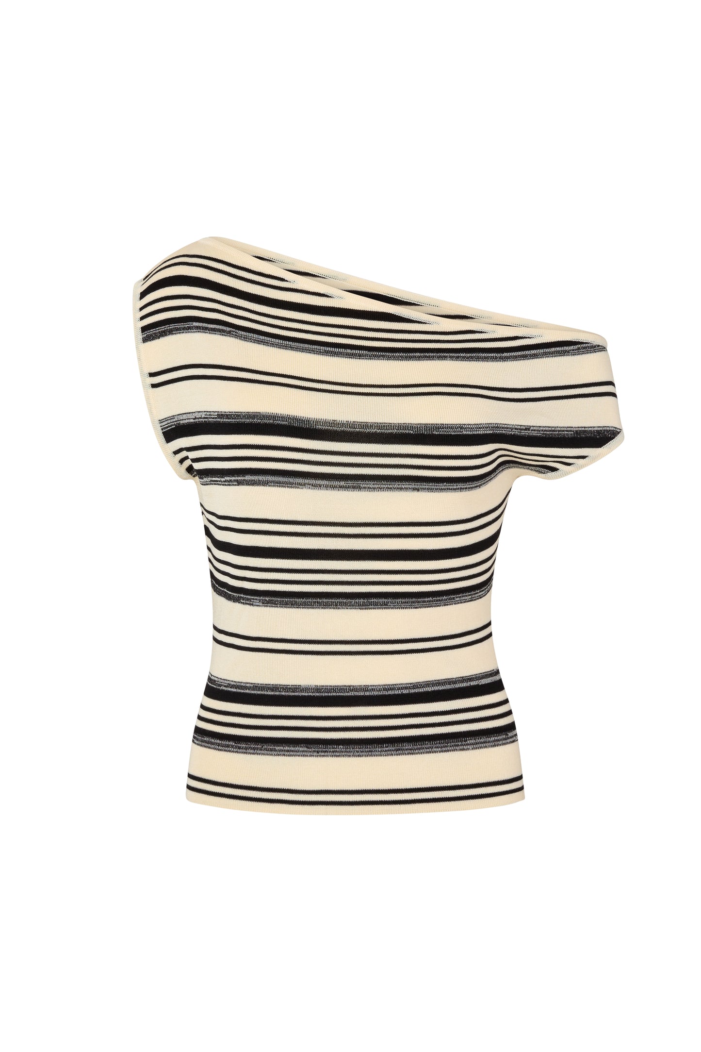 RIO OFF SHOULDER TOP - CREAM STRIPE