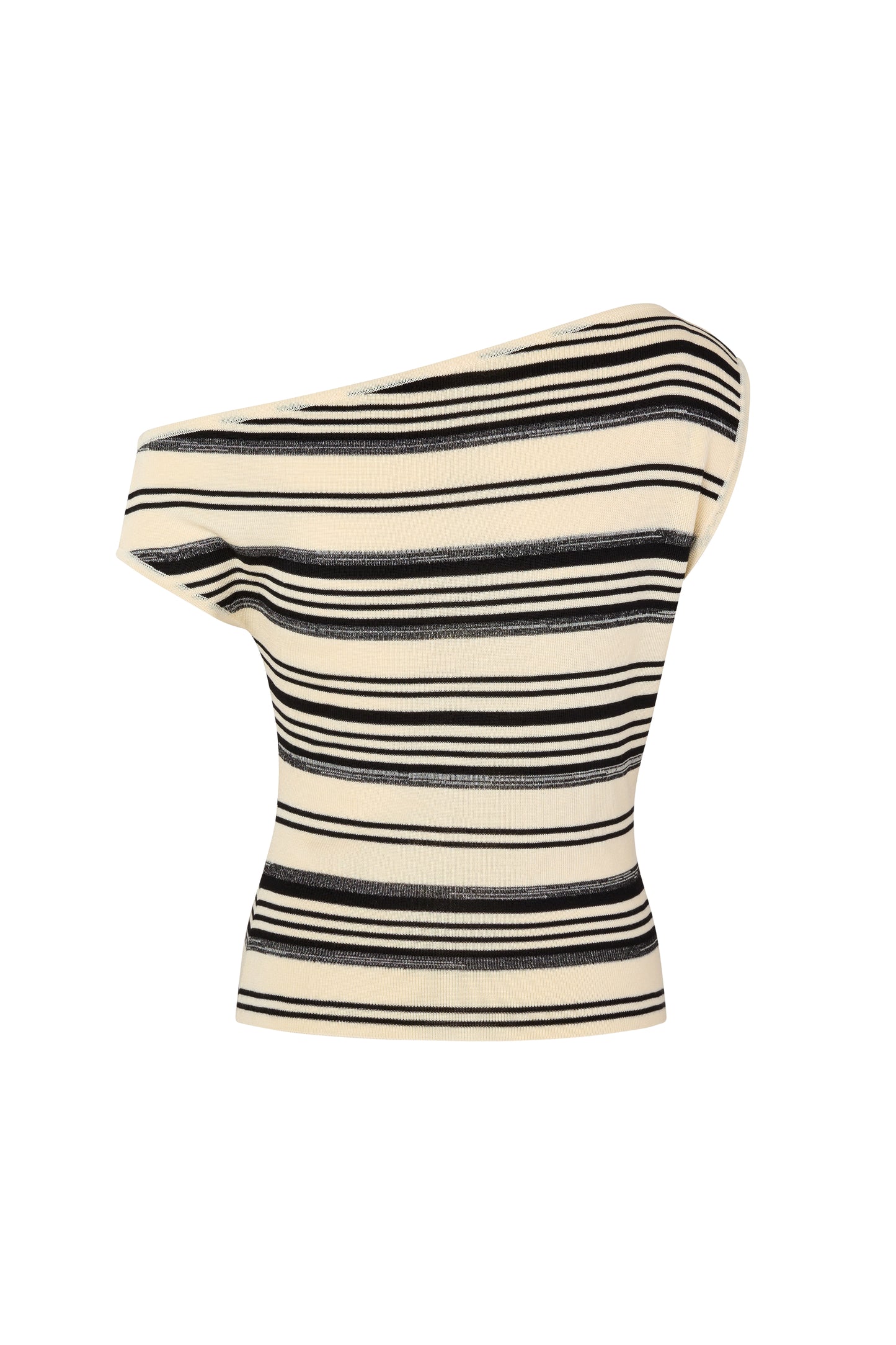 RIO OFF SHOULDER TOP - CREAM STRIPE