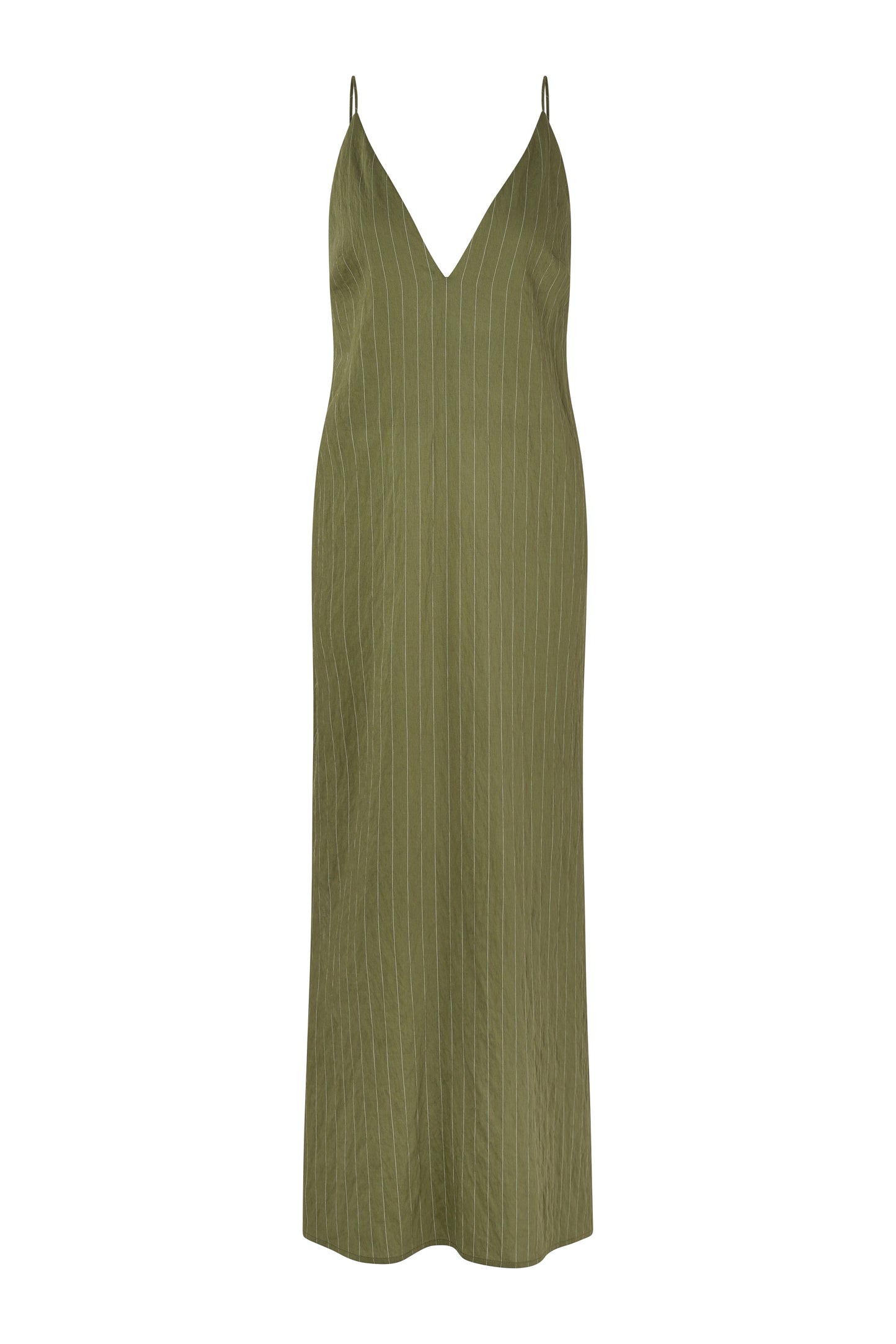 AMELIE MAXI DRESS - KHAKI STRIPE