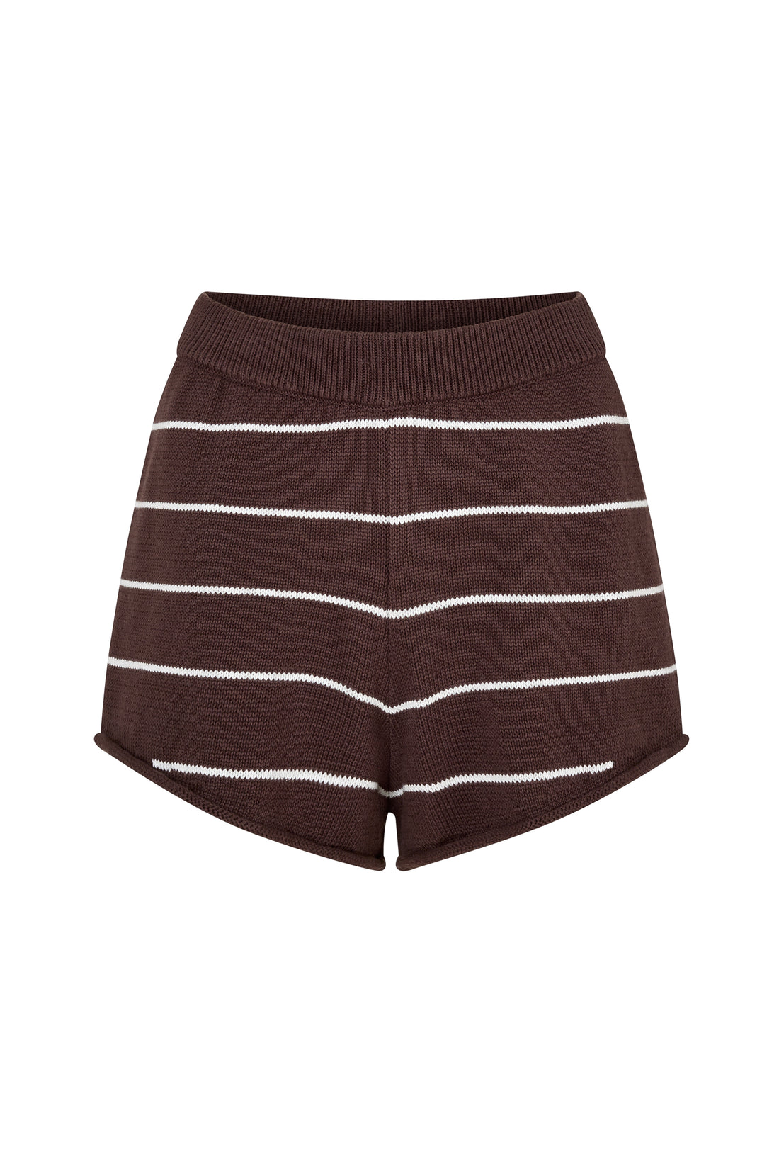 MANON SHORT - PECAN/WHITE STRIPE