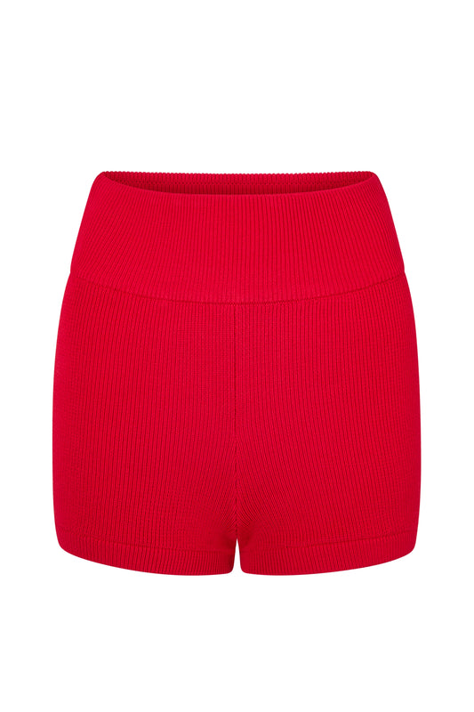 SOL KNIT SHORT-RED