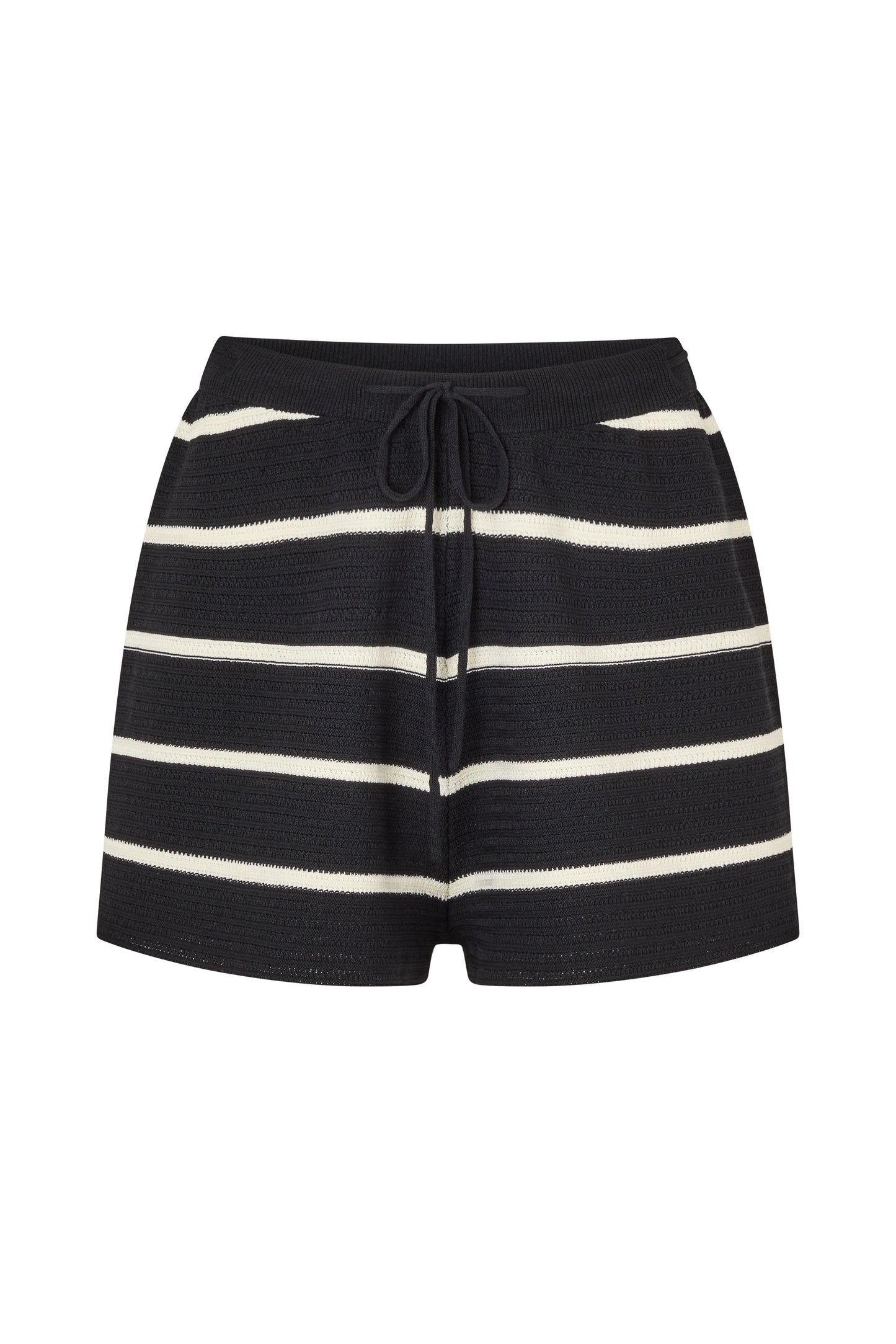 JONI KNIT SHORT - BLACK/WHITE STRIPE