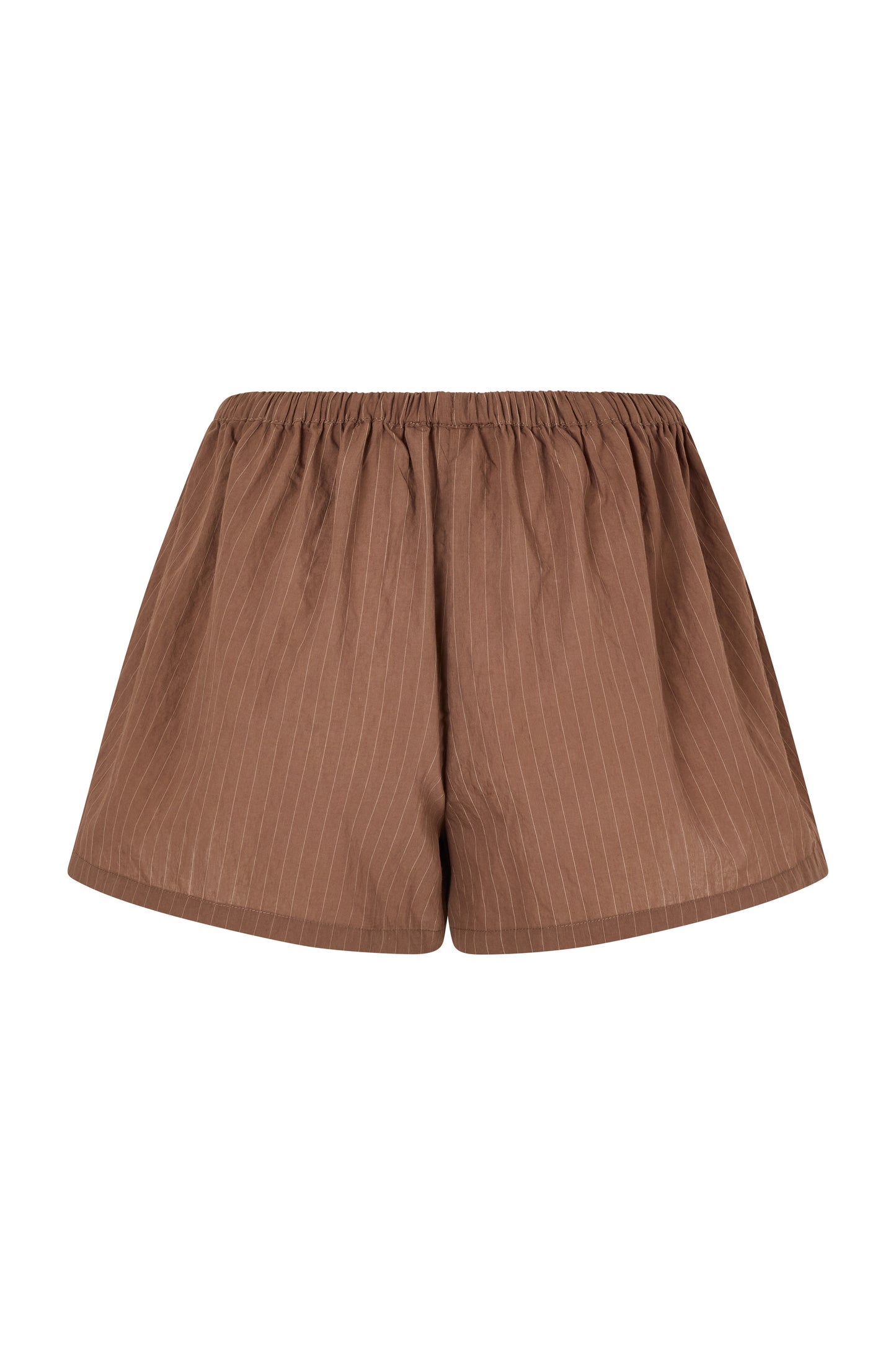 PRE ORDER // REMI SHORT - MOCHA PINSTRIPE