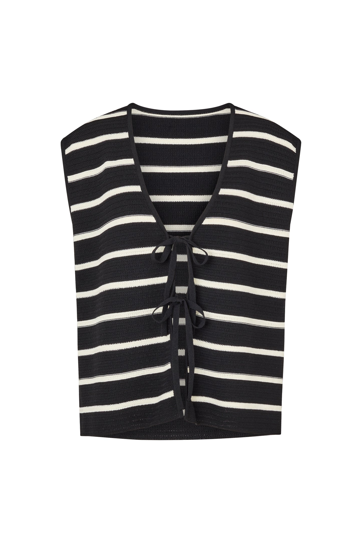 JONI KNIT TANK - BLACK/WHITE STRIPE