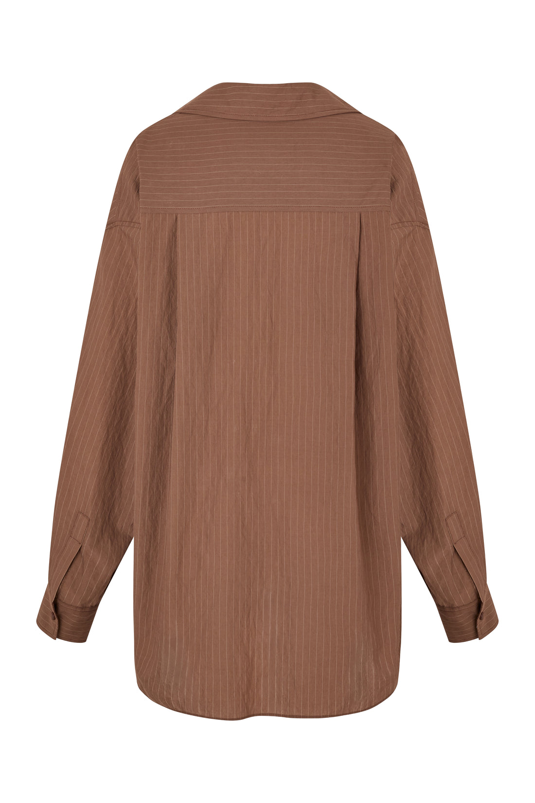 REMI SHIRT - MOCHA PINSTRIPE