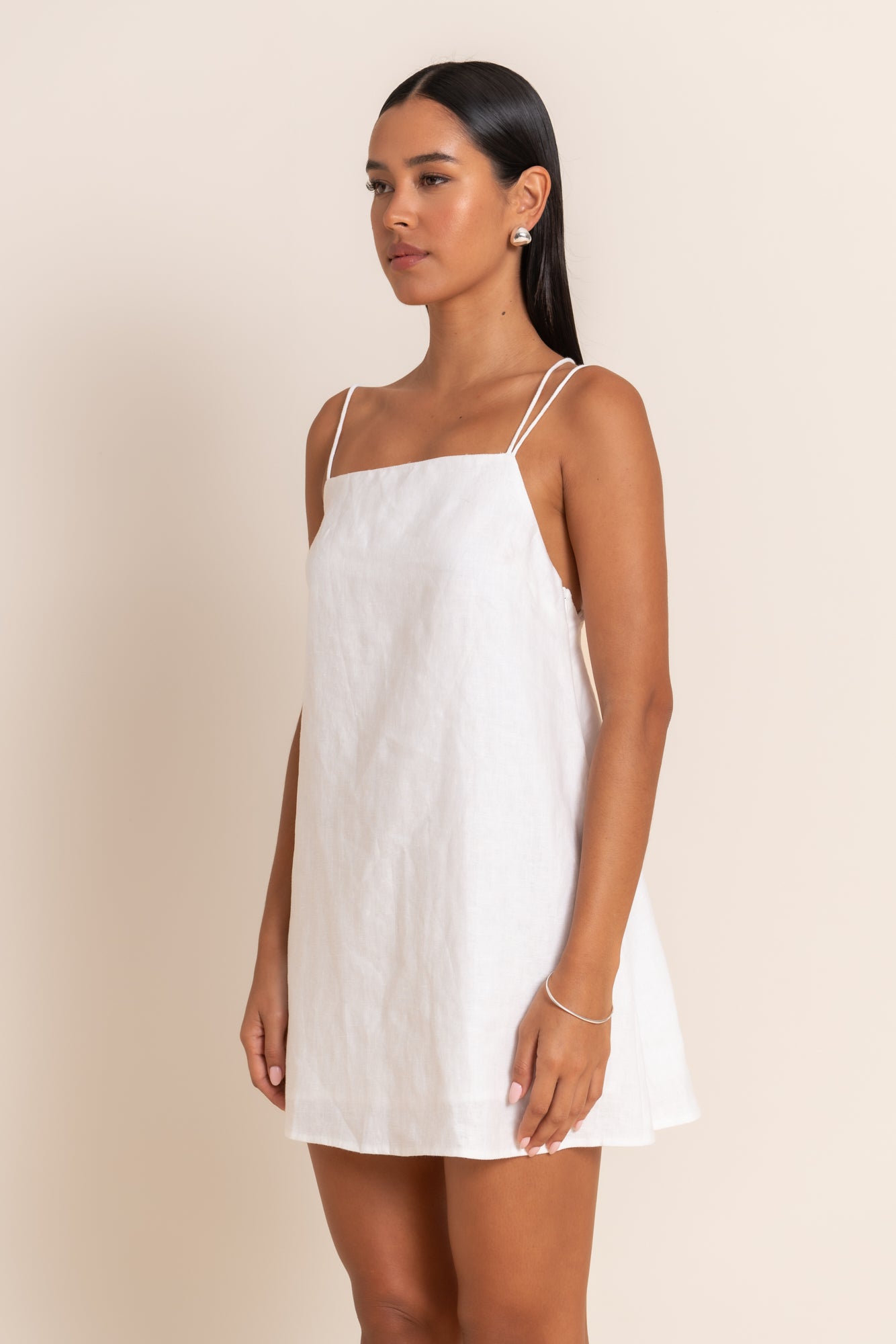 FAYE MINI DRESS - IVORY