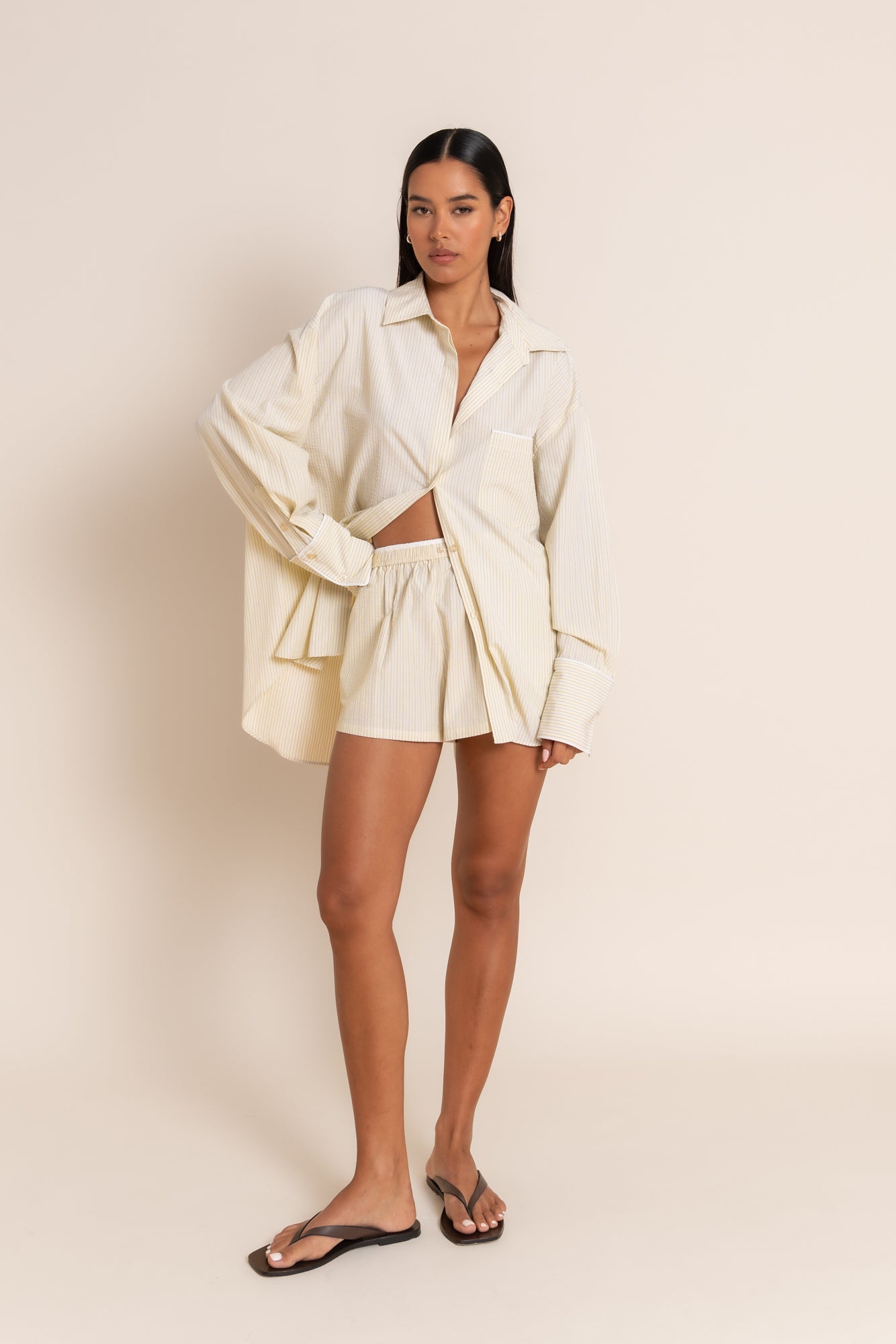 YOLI SHORT - CITRUS STRIPE