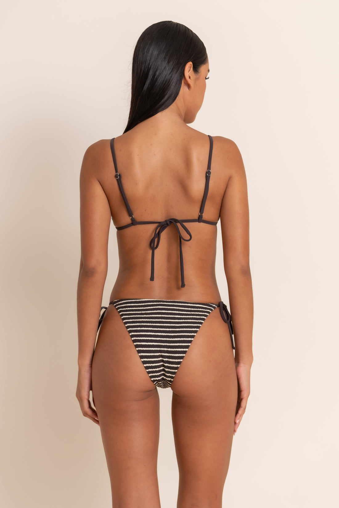 KOA TIE BOTTOM - COCAO STRIPE