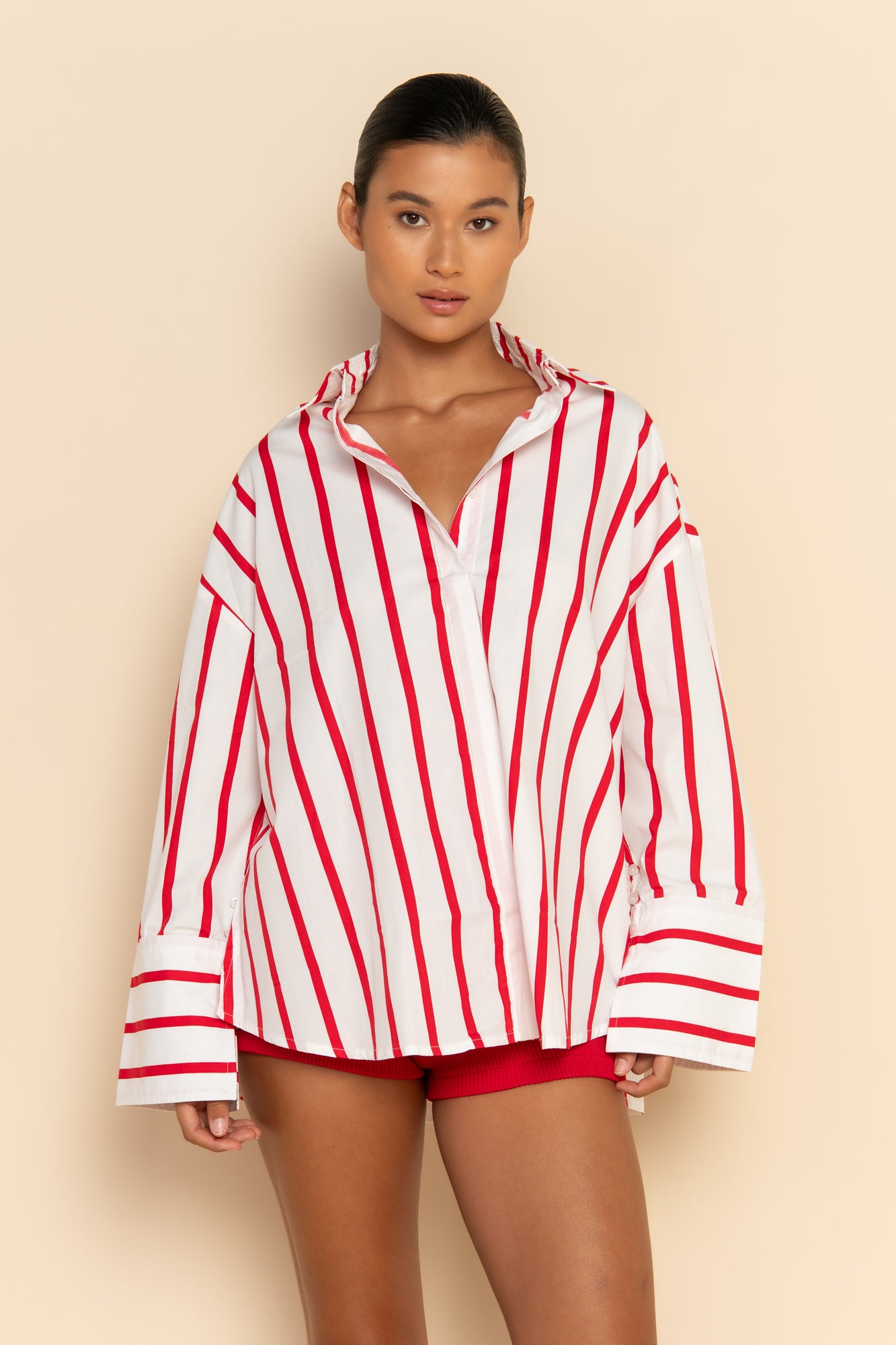 PRE ORDER // REVERIE SHIRT - RED / WHITE STRIPE