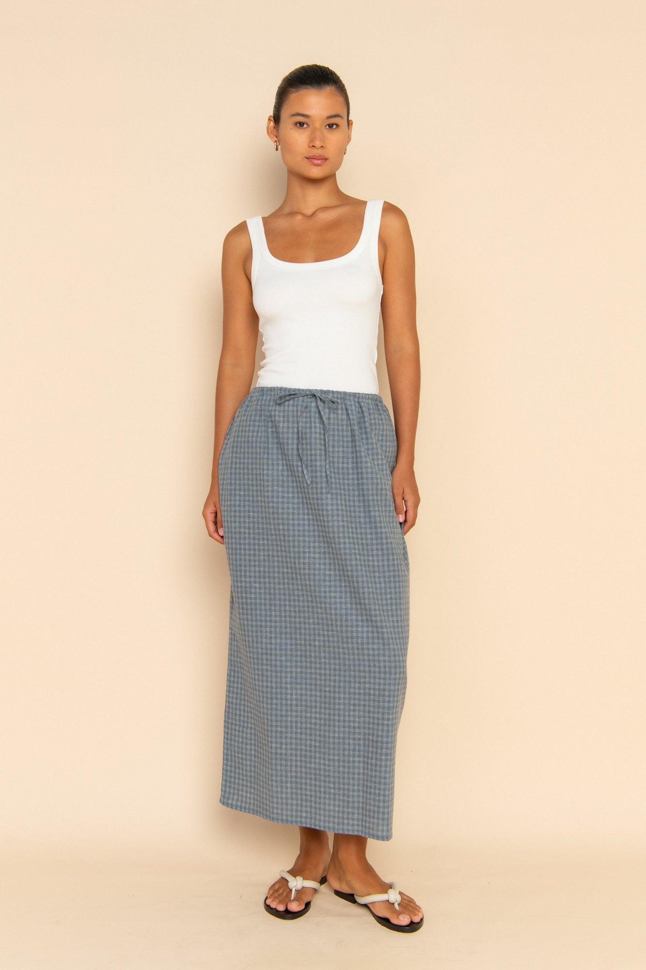 ESME SKIRT - BLUE CHECK