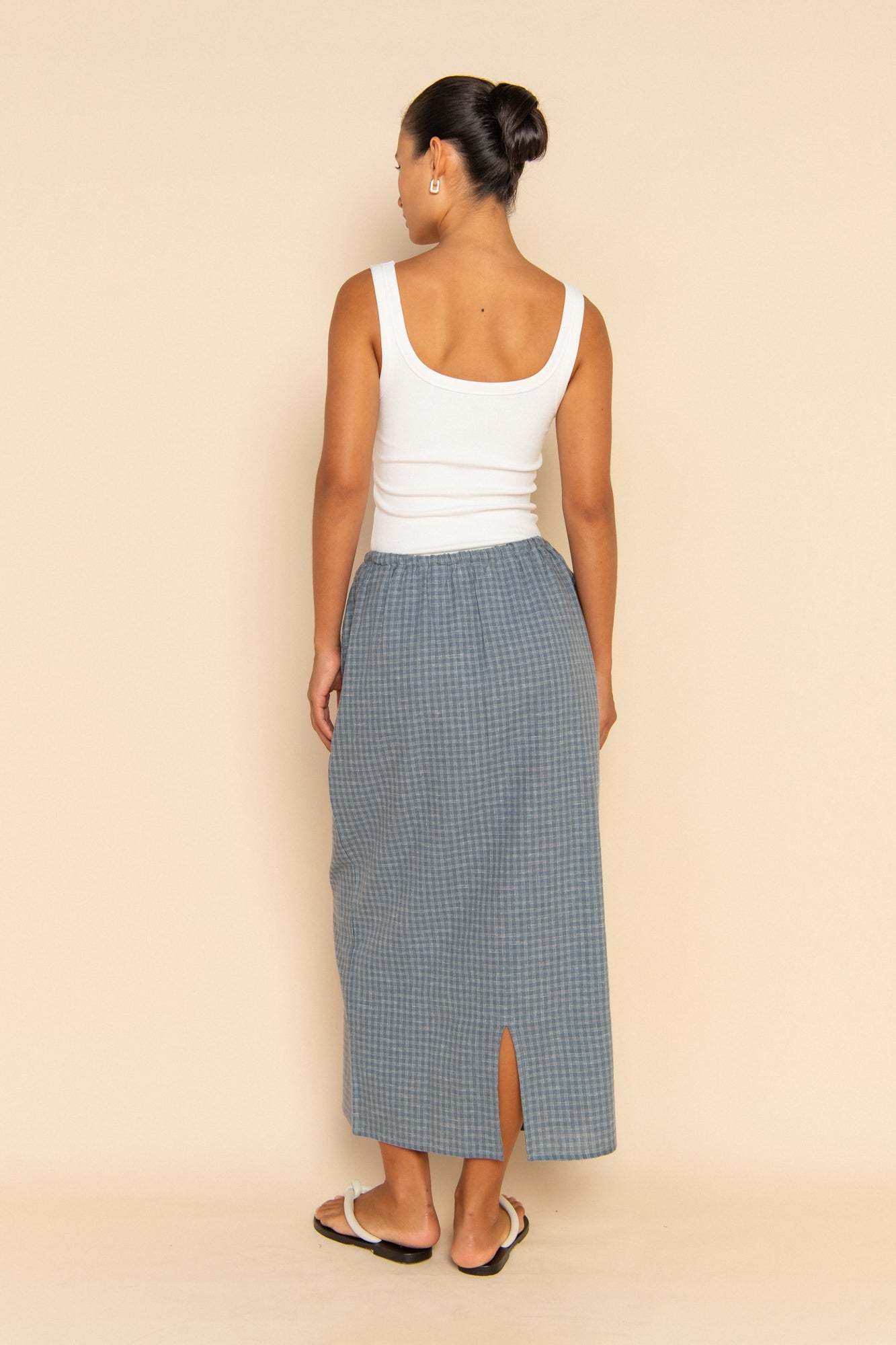 ESME SKIRT - BLUE CHECK