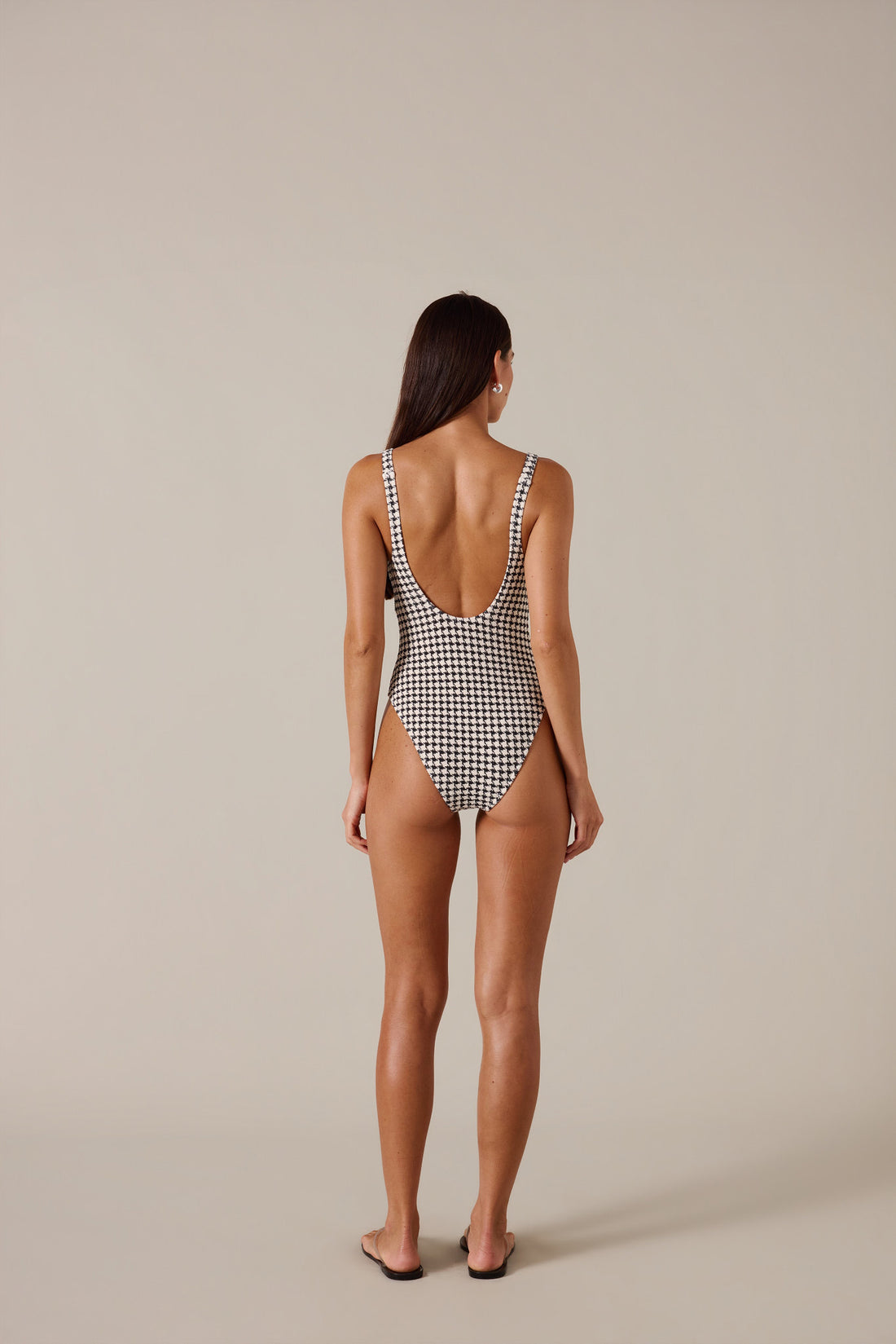 HALLIE ONE PIECE - HOUNDSTOOTH