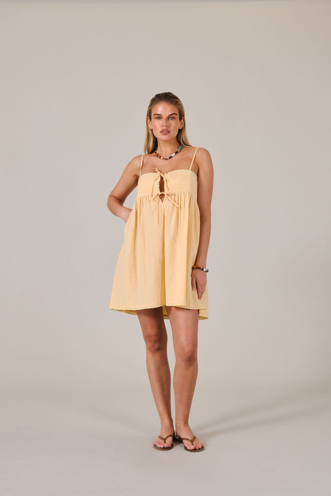 LILYA MINI DRESS - PEACH