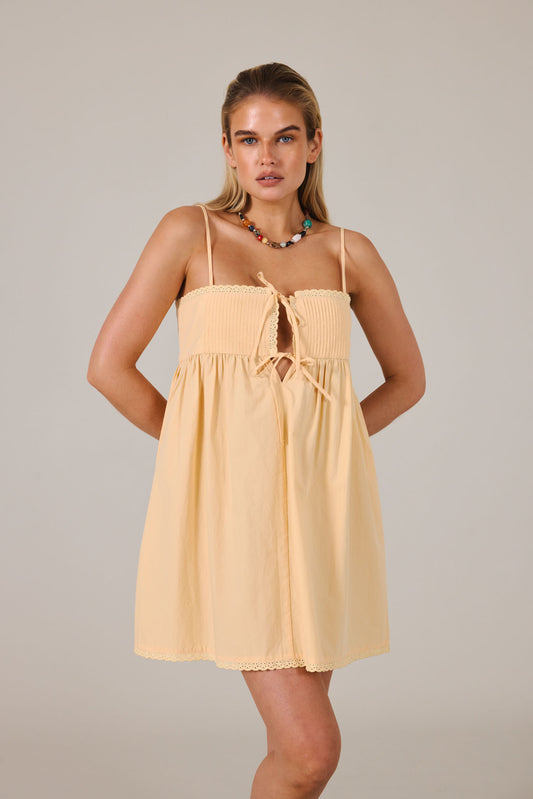 LILYA MINI DRESS - PEACH