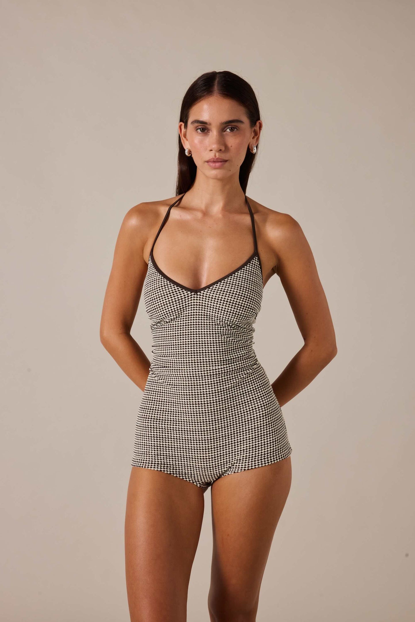 VALETA PLAYSUIT - COGNAC