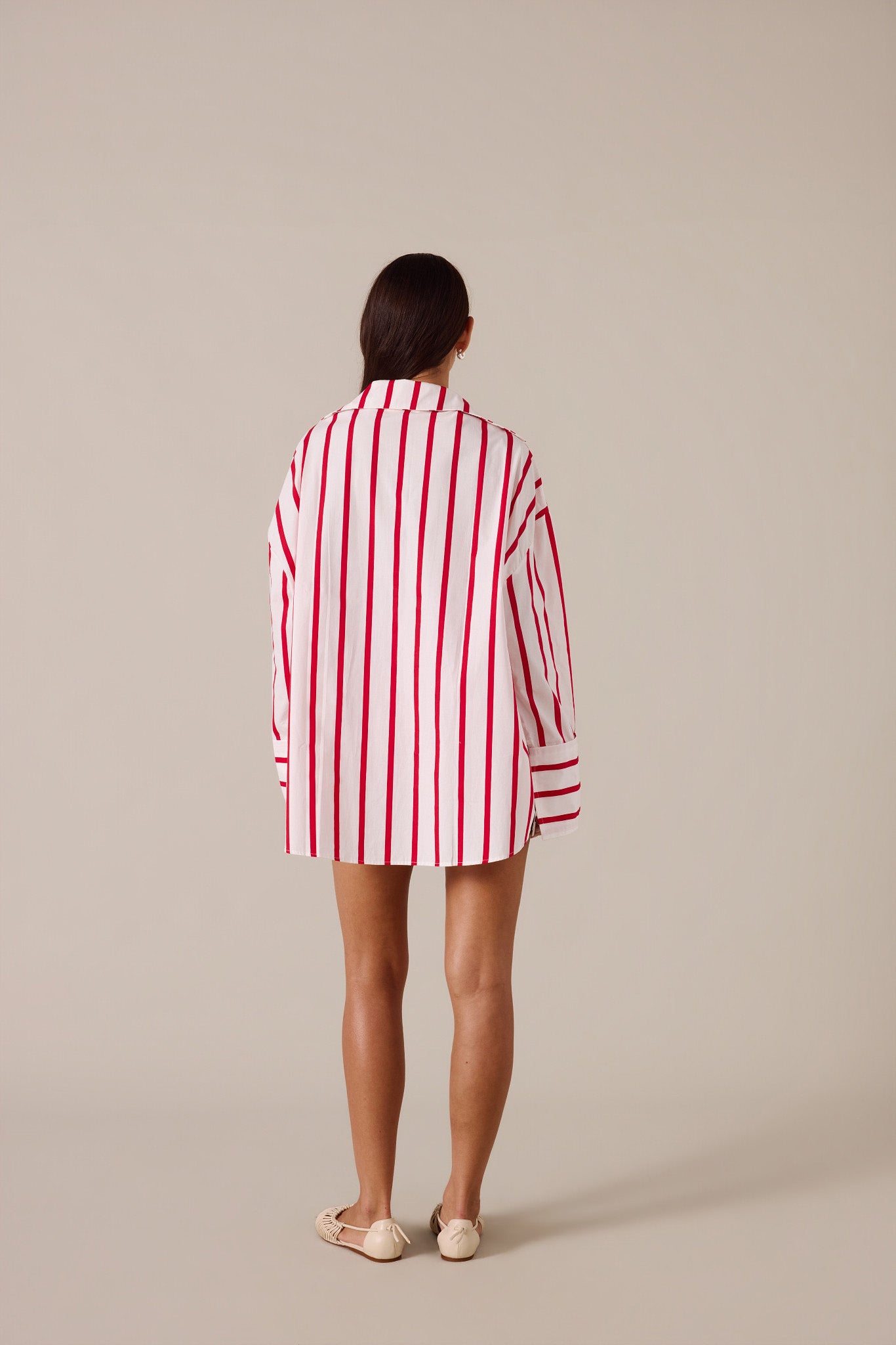 REVERIE SHIRT - RED / WHITE STRIPE