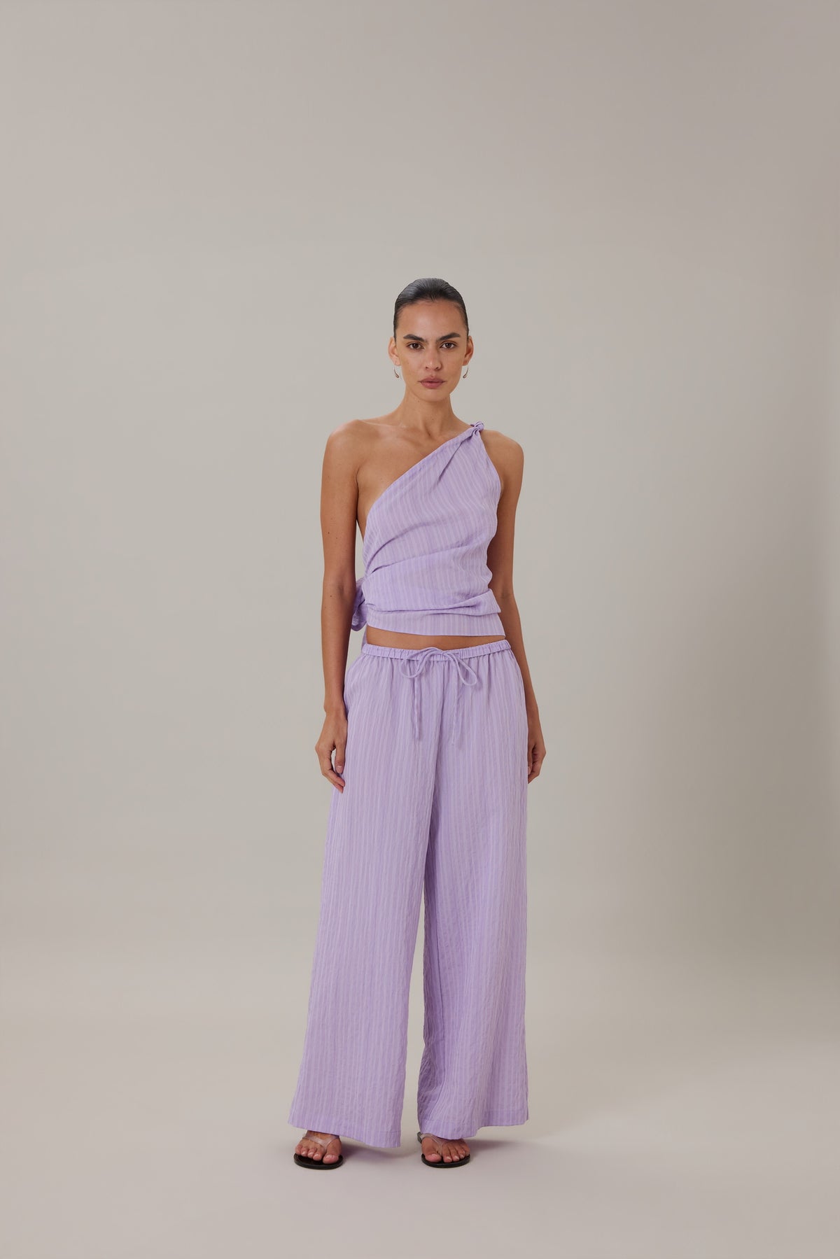 ORTA TOP - LILAC STRIPE