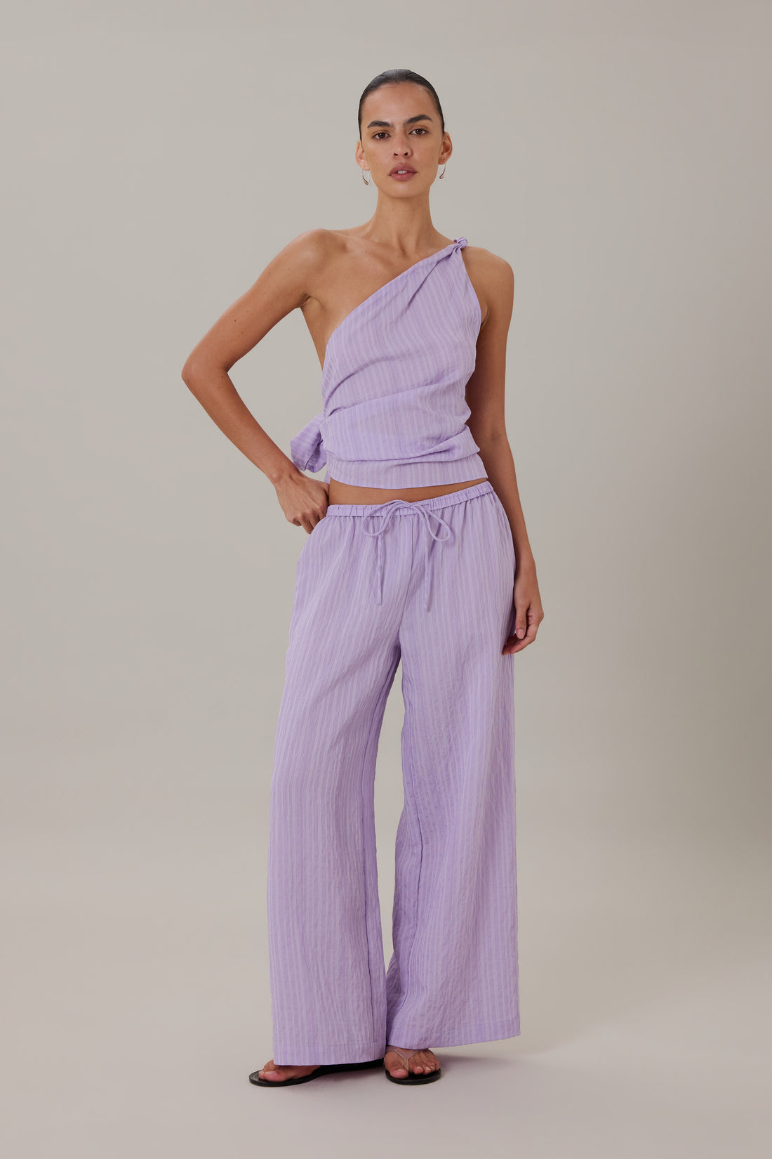 ORTA TOP - LILAC STRIPE