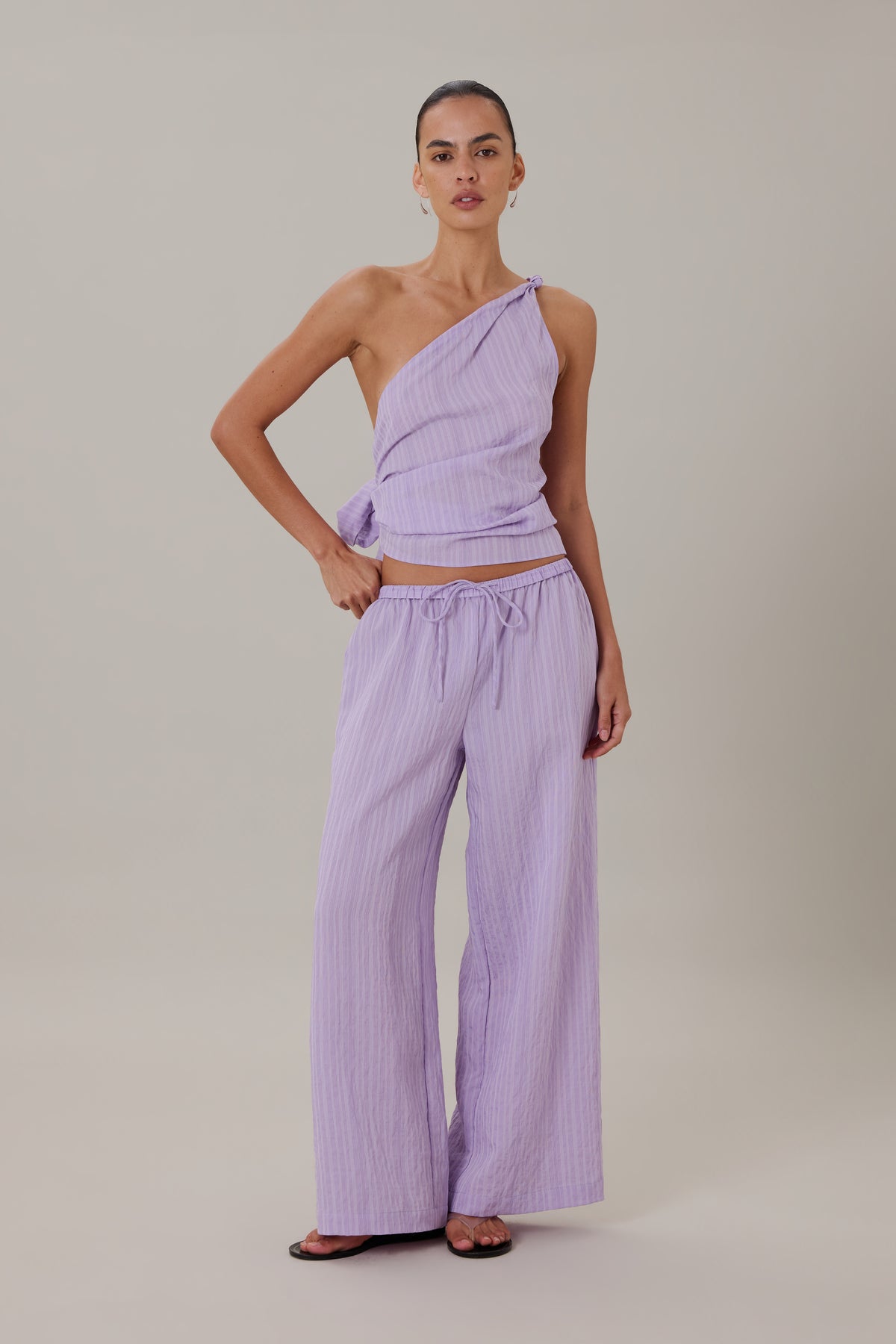ORTA TOP - LILAC STRIPE