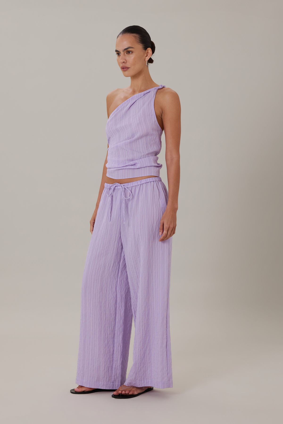 ORTA TOP - LILAC STRIPE