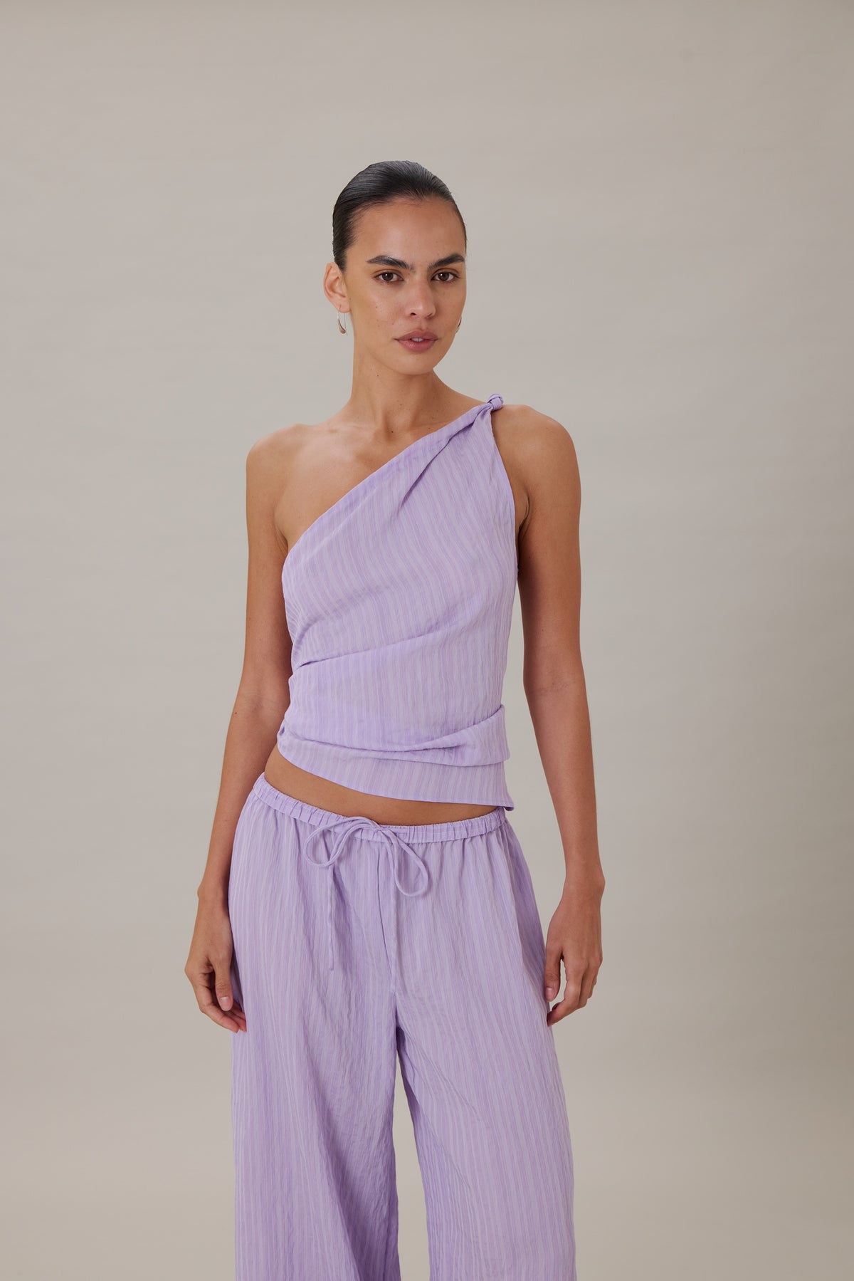 ORTA TOP - LILAC STRIPE