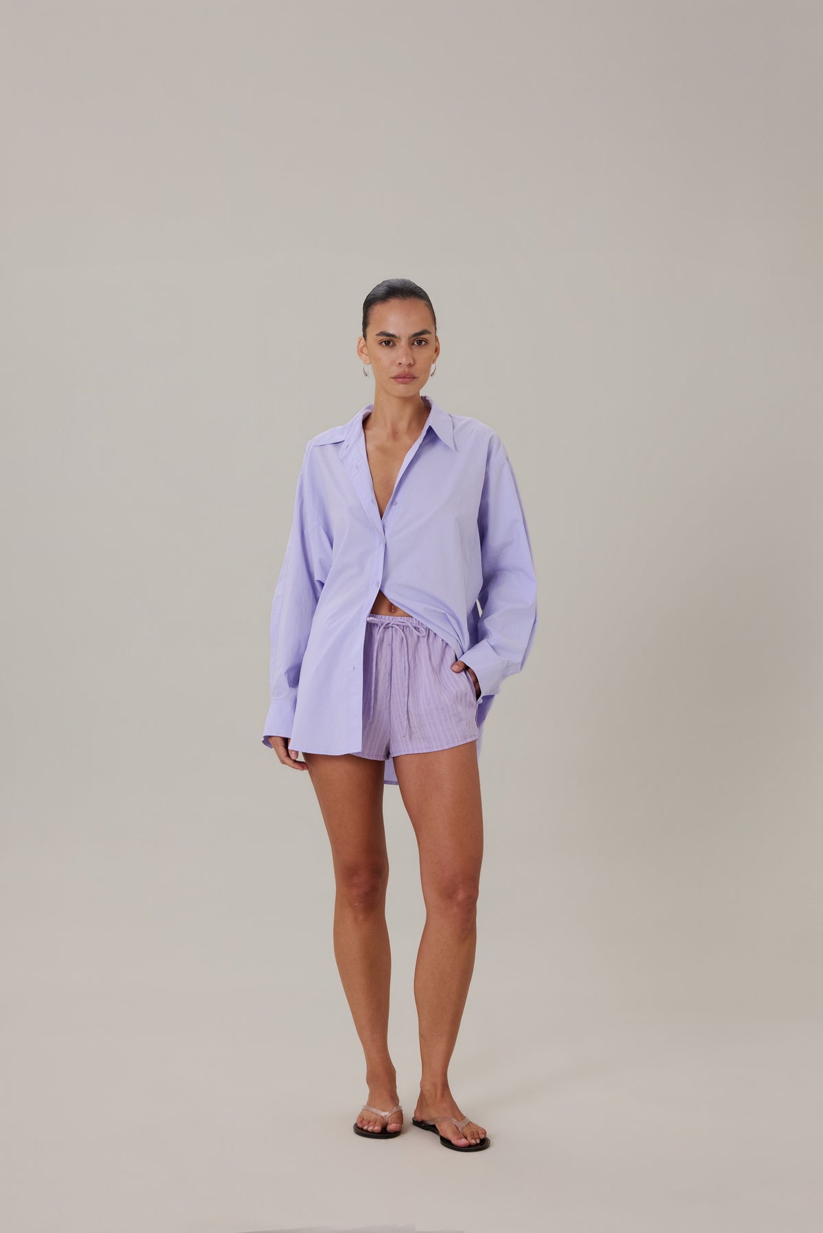 ORTA SHORT - LILAC STRIPE