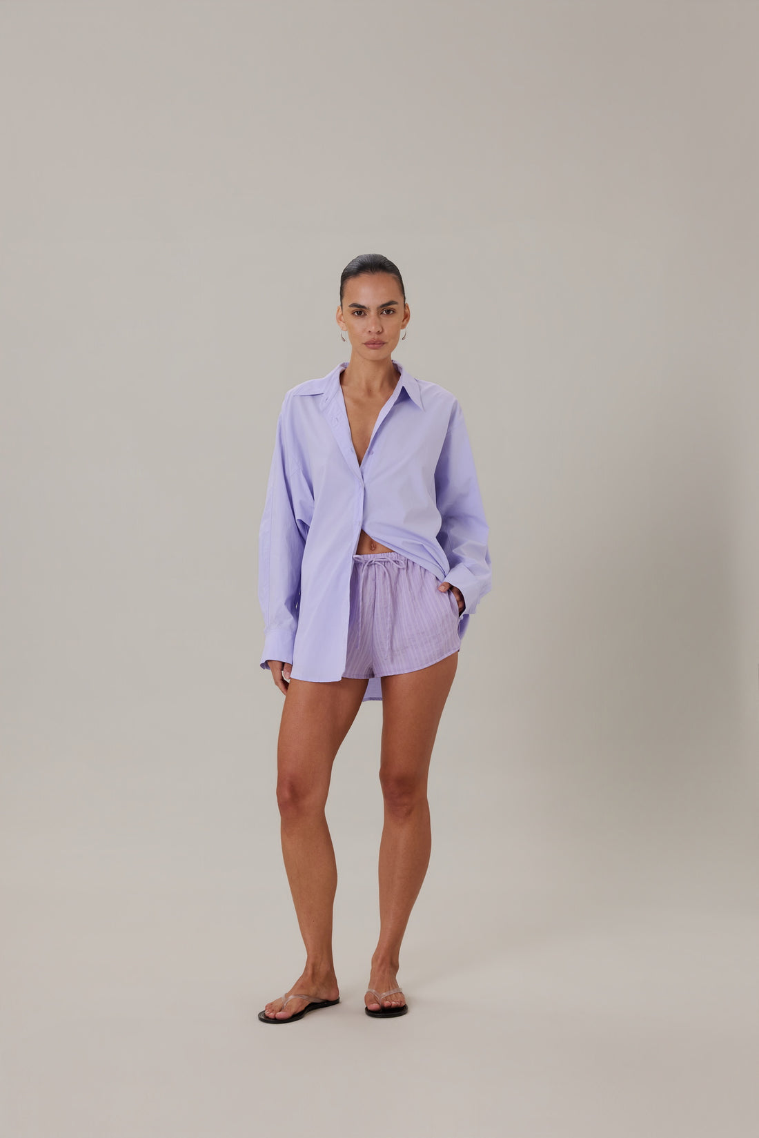 ORTA SHORT - LILAC STRIPE